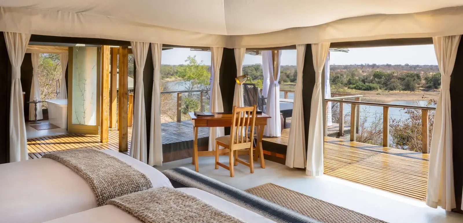 A suite at Simbavati Hilltop Lodge.