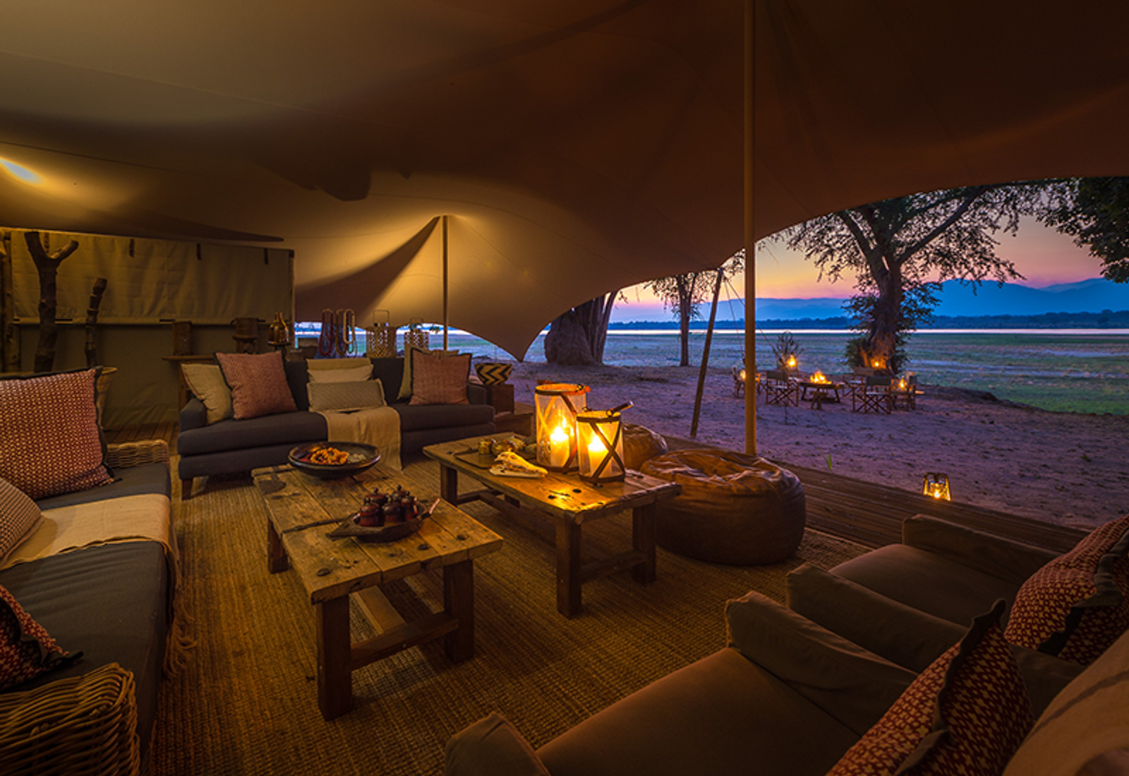 Main Area at Little Ruckomechi Camp, Mana Pools