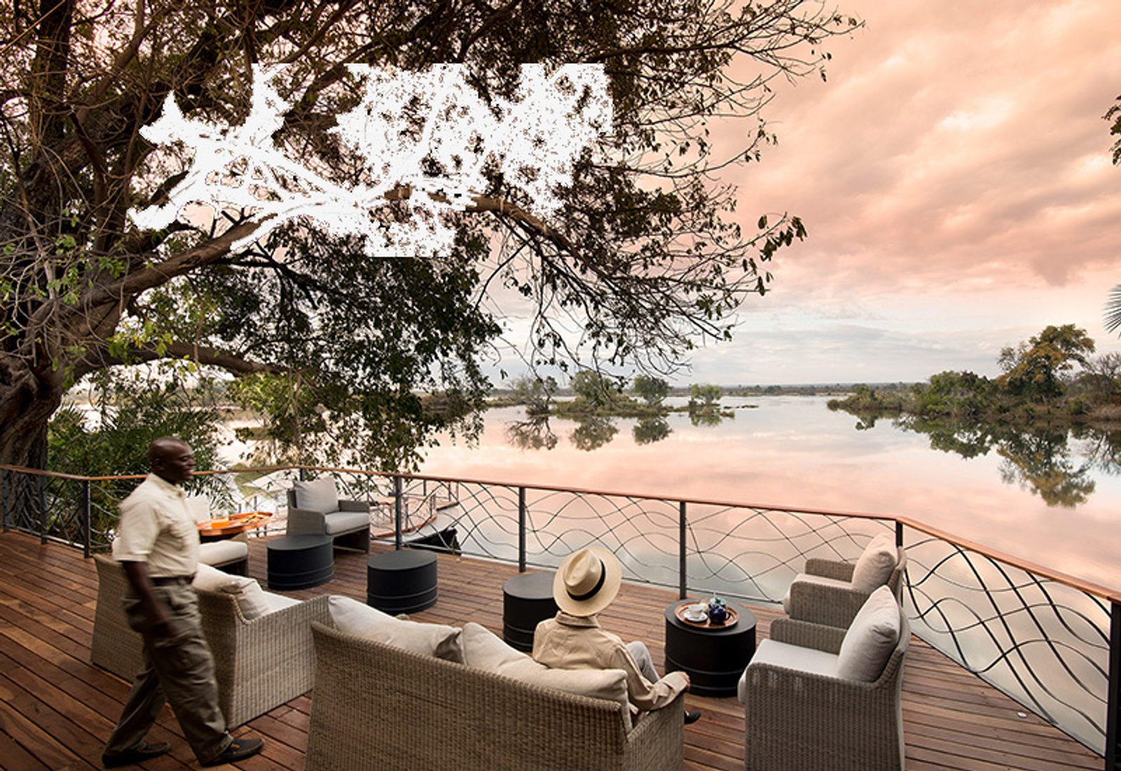 Lookout deck on the Zambezi River
