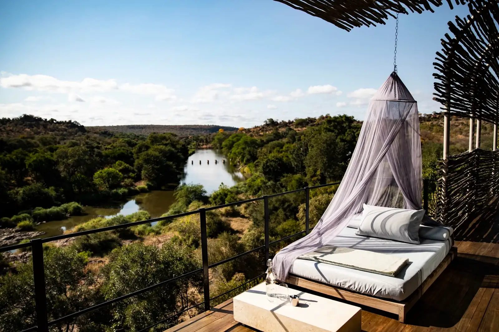 Singita Lebombo Lodge suite cantilevered over the N’wanetsi River