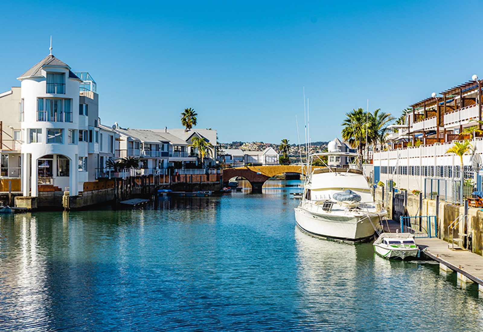 knysna marina with boats