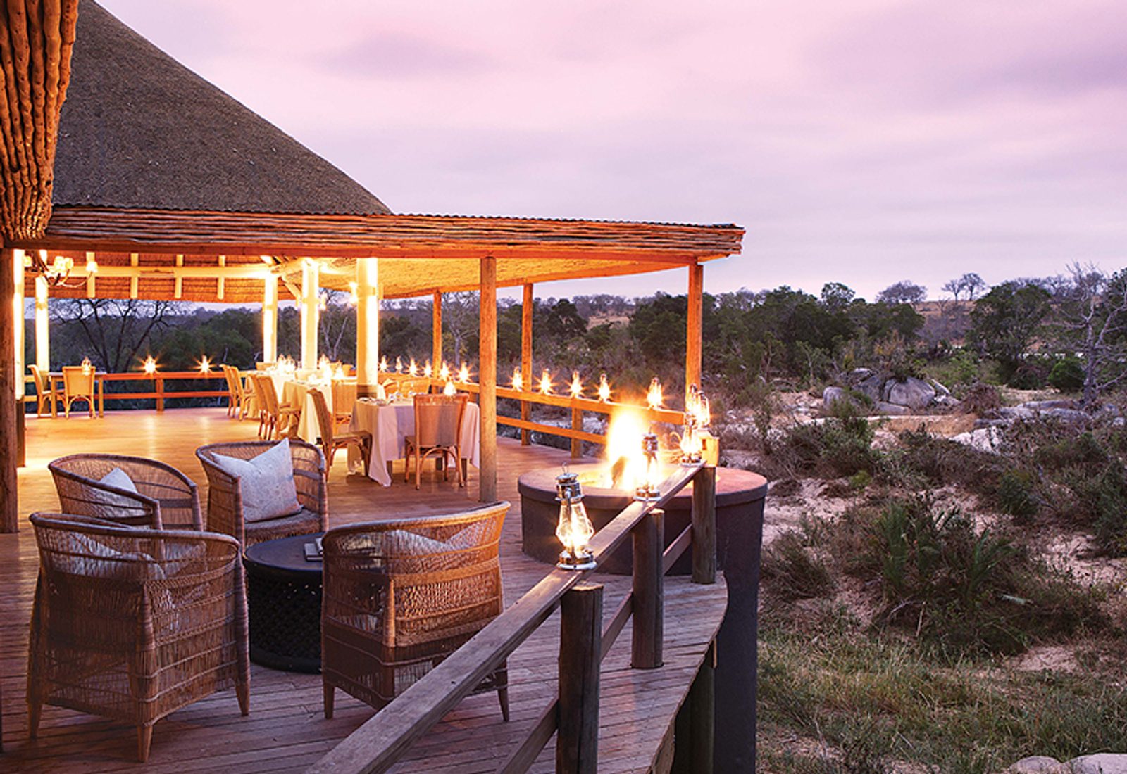 Guest area at Londolozi Founders Camp
