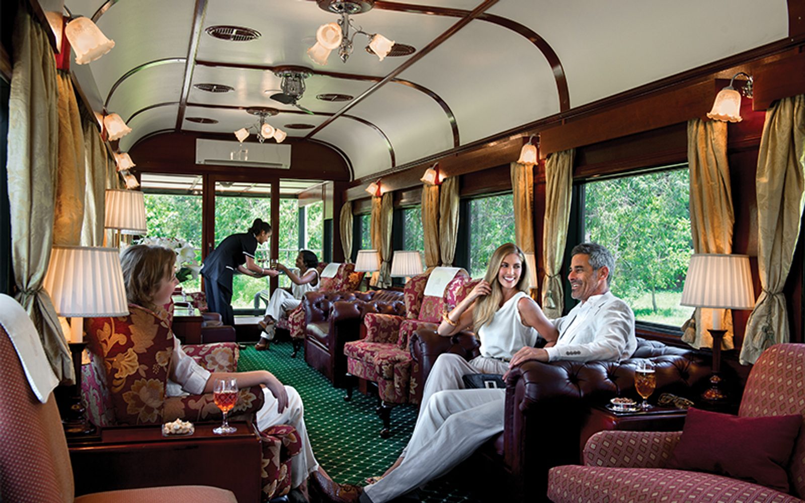 Rovos Rail Lounge with comfortable seating