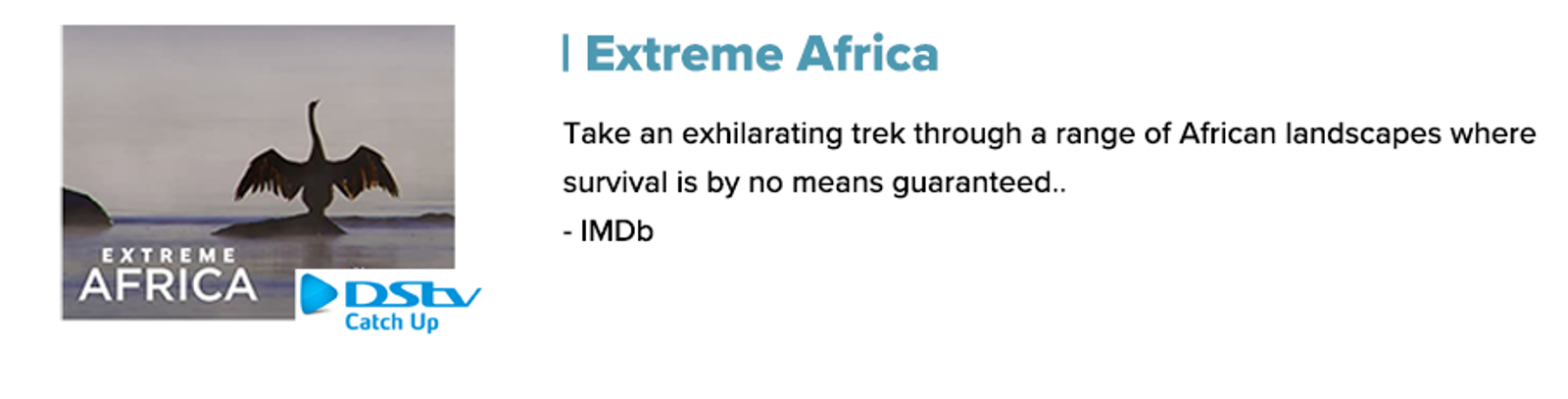 Extreme africa dstv