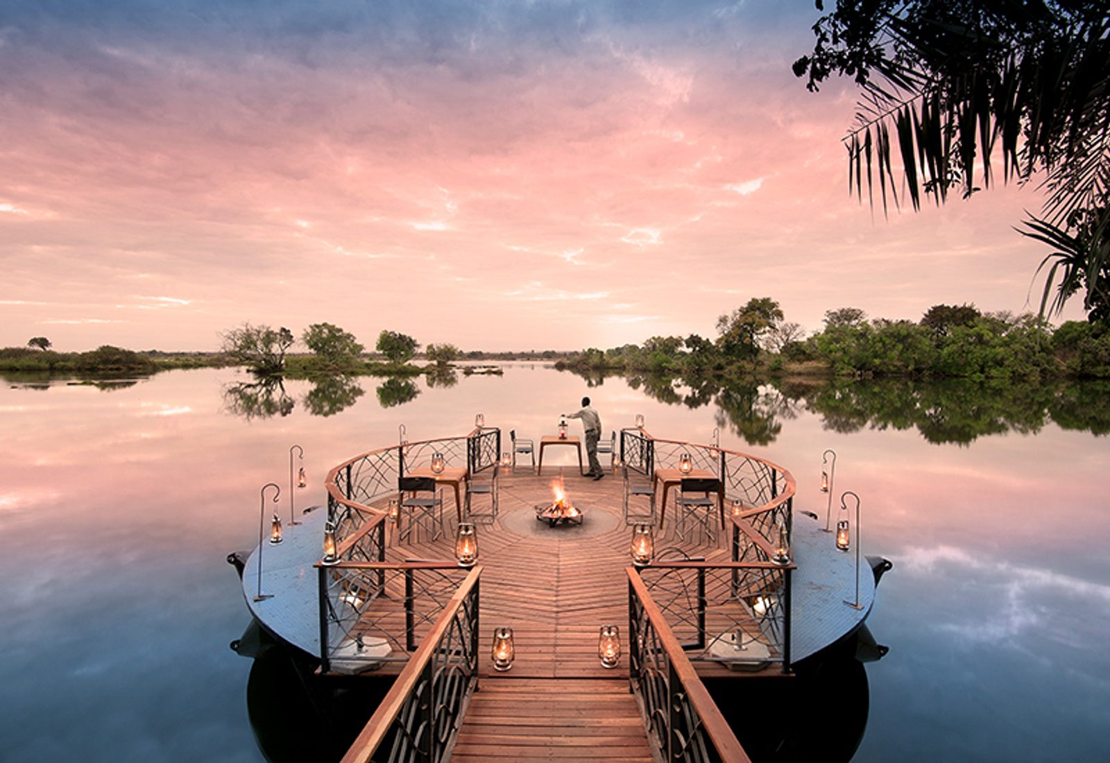jetty out over the water at thorntree river lodge