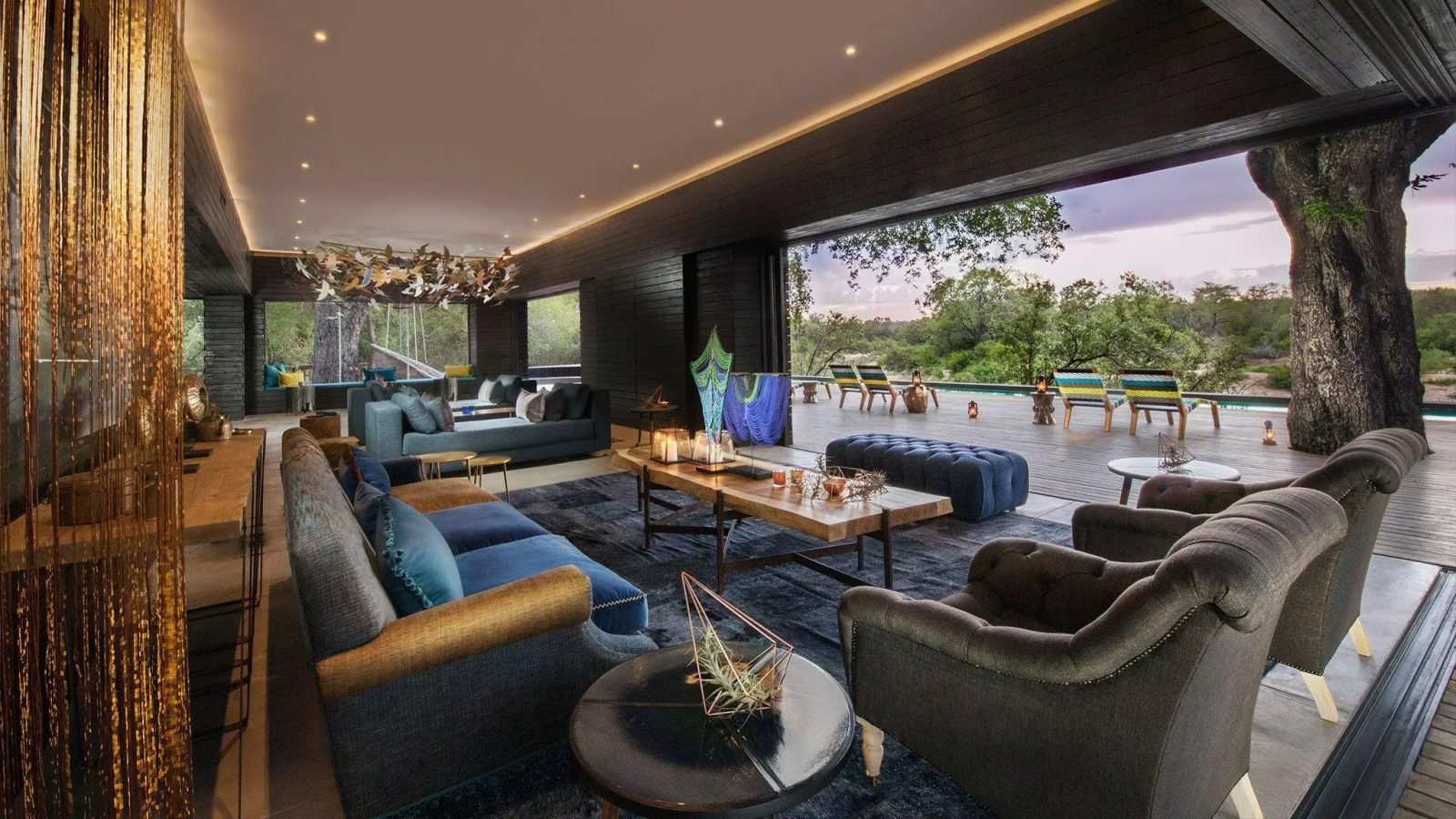 Silvan Safari Lodge suite among riverine forest