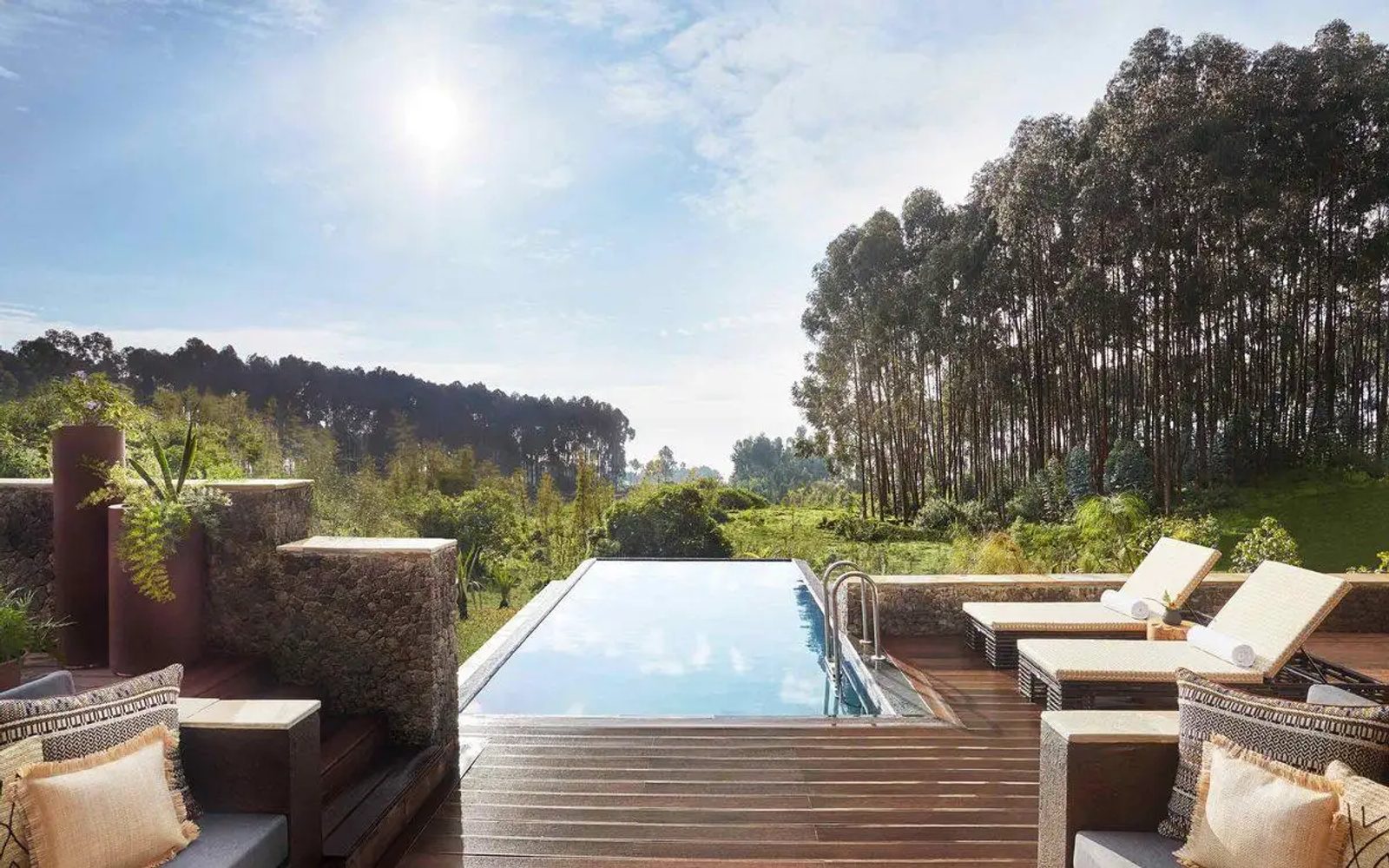 The Silverback suite pool and viewing deck at One&Only Gorilla’s Nest