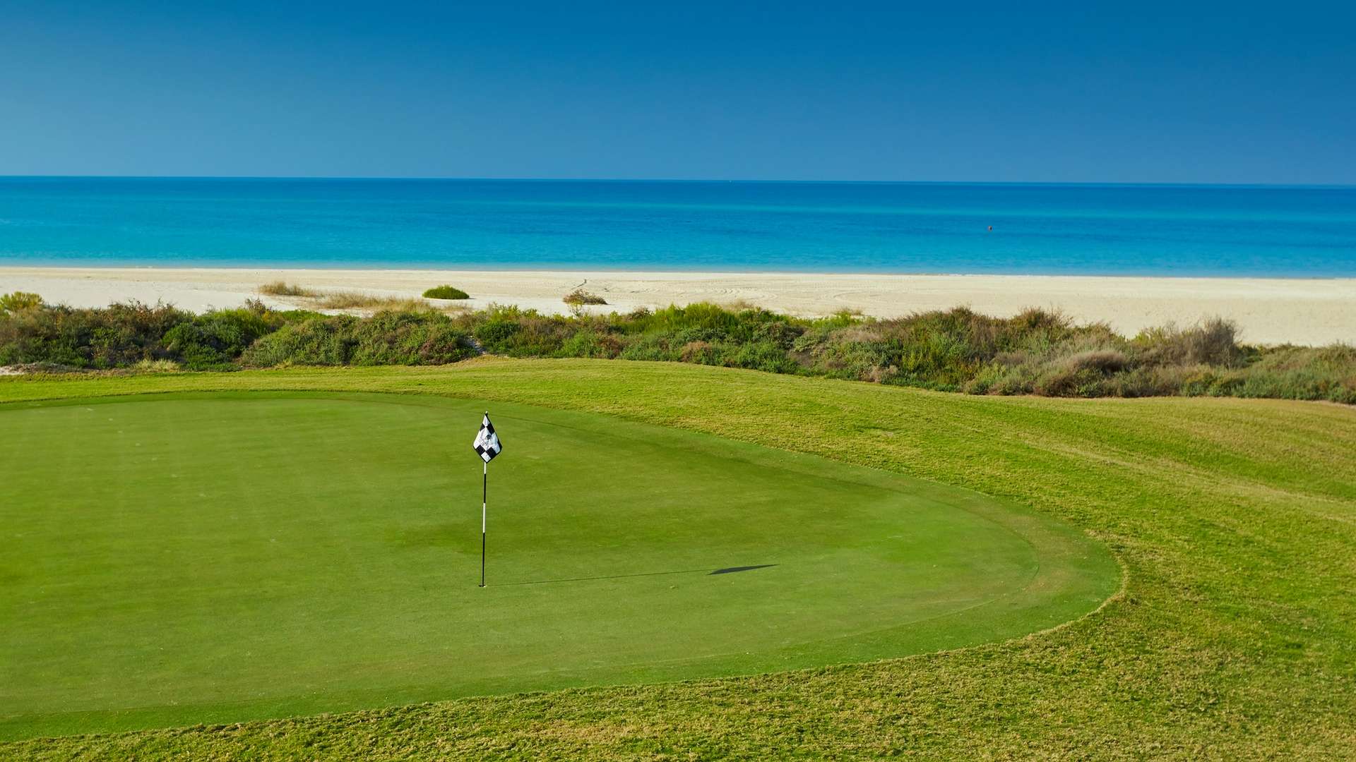 Course landscape at Saadiyat Beach Golf Course