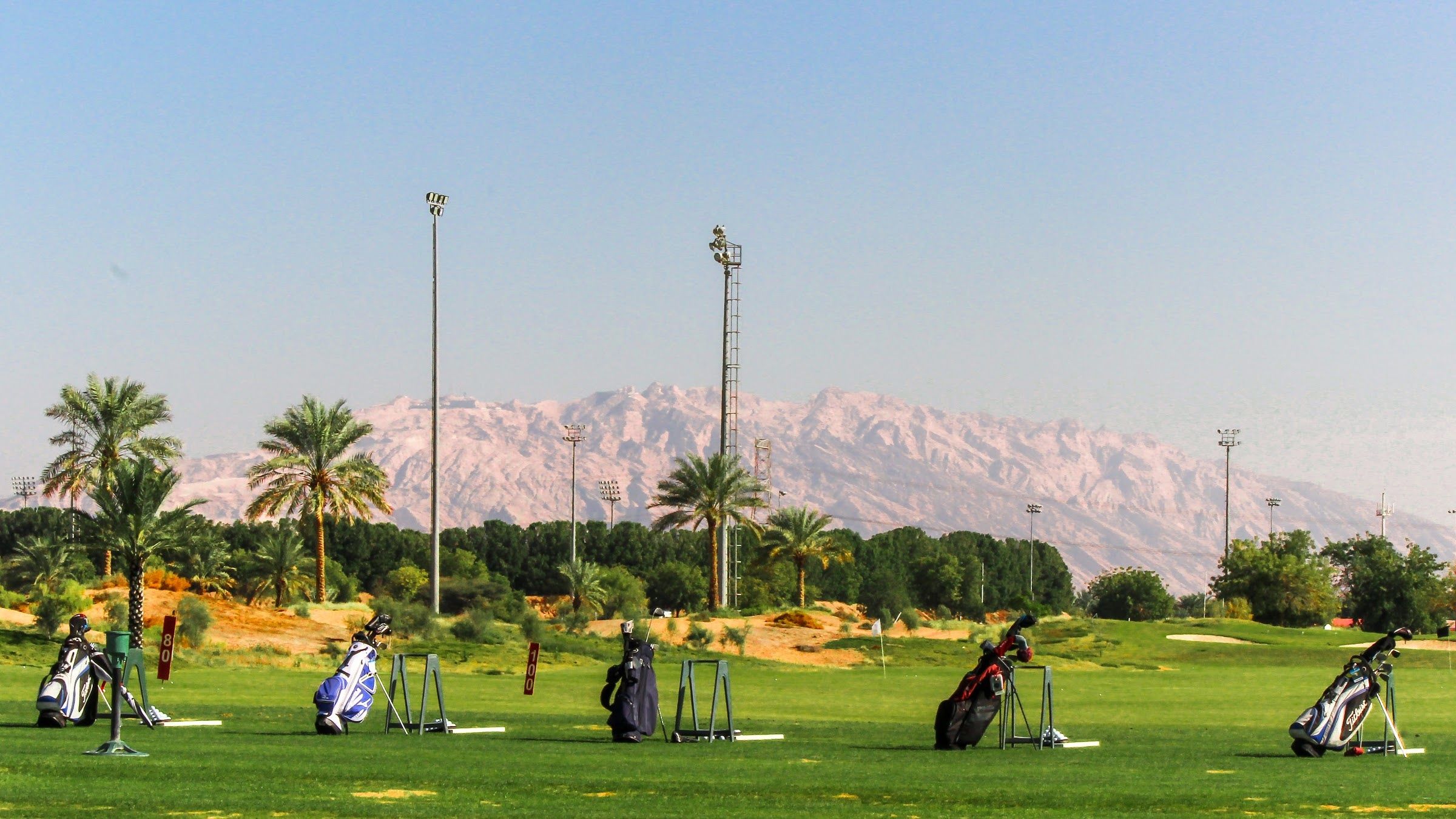 Course landscape at Al Ain Golf Club Championship Course