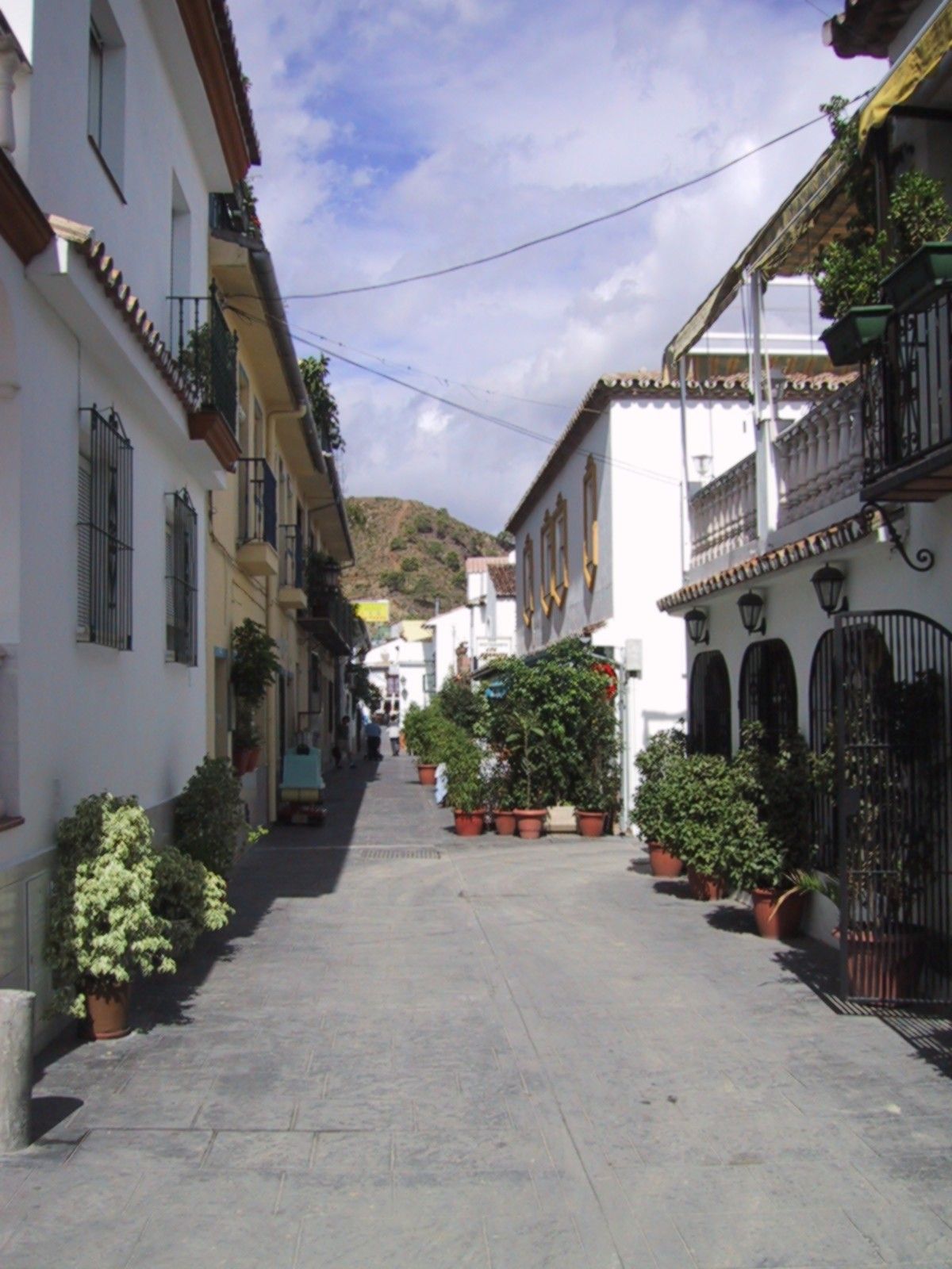 Street scene in Benahavis village, Malaga, Andalusia, Spain