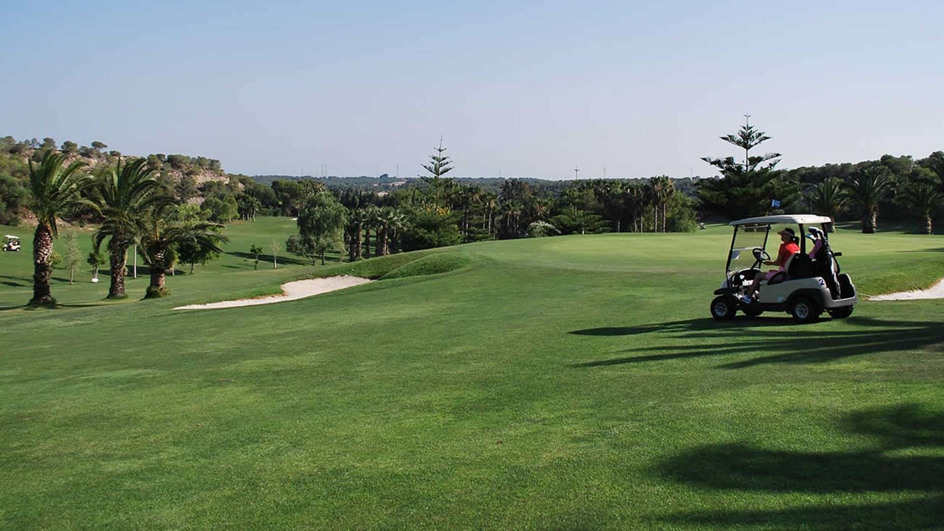 Golf course landscape at Real Club de Golf Campoamor in Alicante, Spain