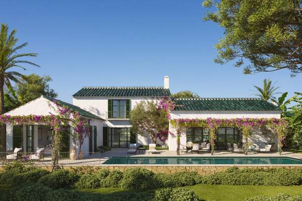 Front garden view of Cortijo 1 with its private swimming pool