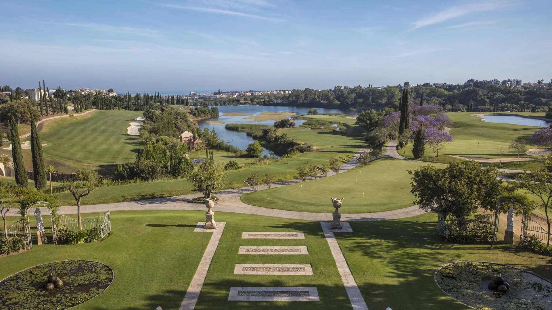 Flamingos Golf fairway and green at Villa Padierna