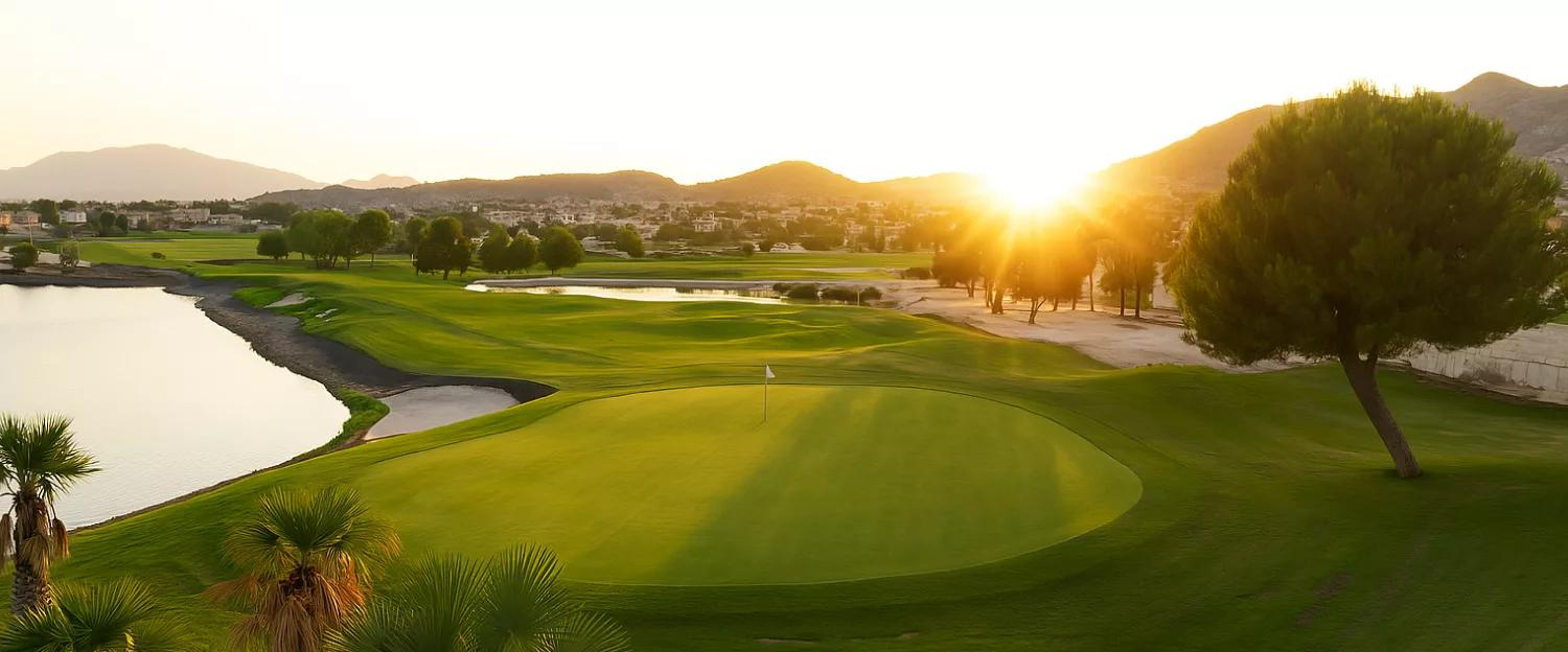 Golf course landscape at Altaona Golf in Murcia, Spain