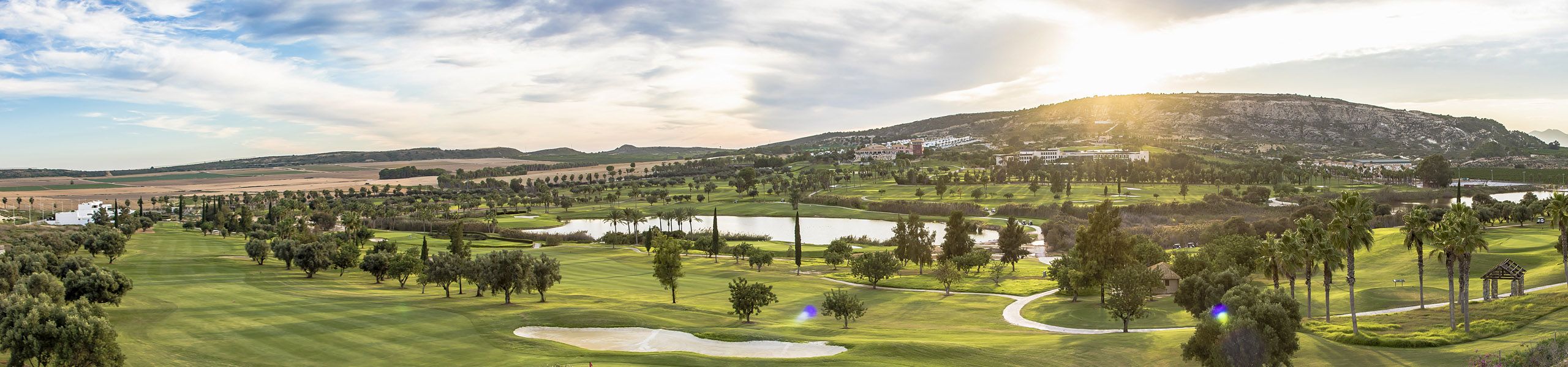 Golf course landscape at La Finca Golf in Alicante, Spain