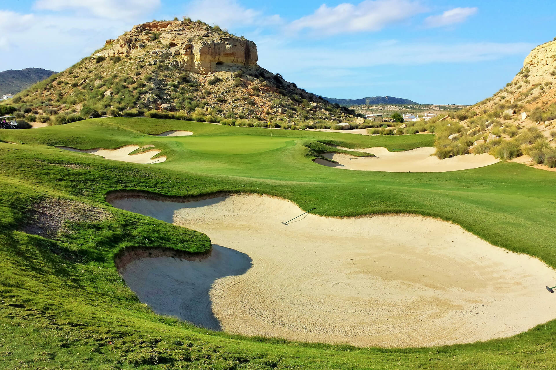 Golf course landscape at El Valle Golf in Murcia, Spain