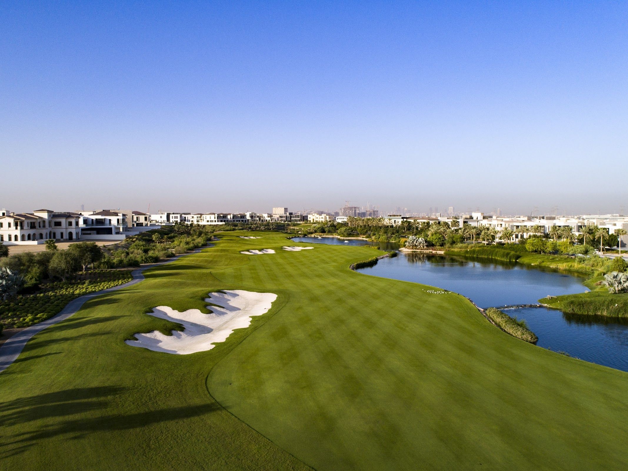 Course landscape at Dubai Hills Golf Club