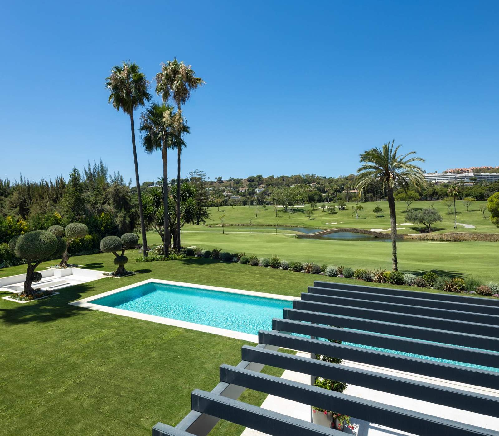 Golf course fairway at a frontline property