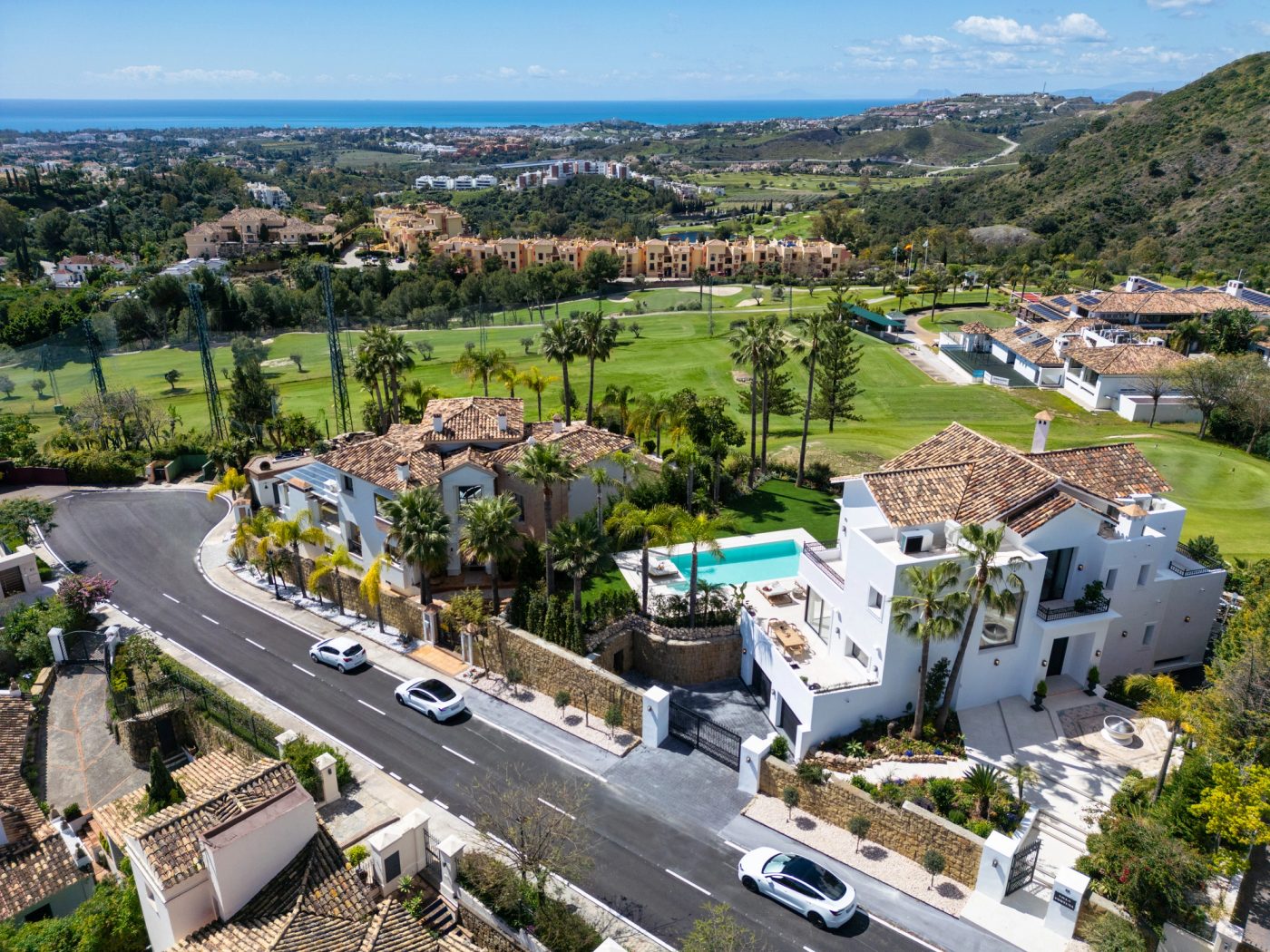 View across Los Arqueros Golf from Villa Fortuna in Benahavis