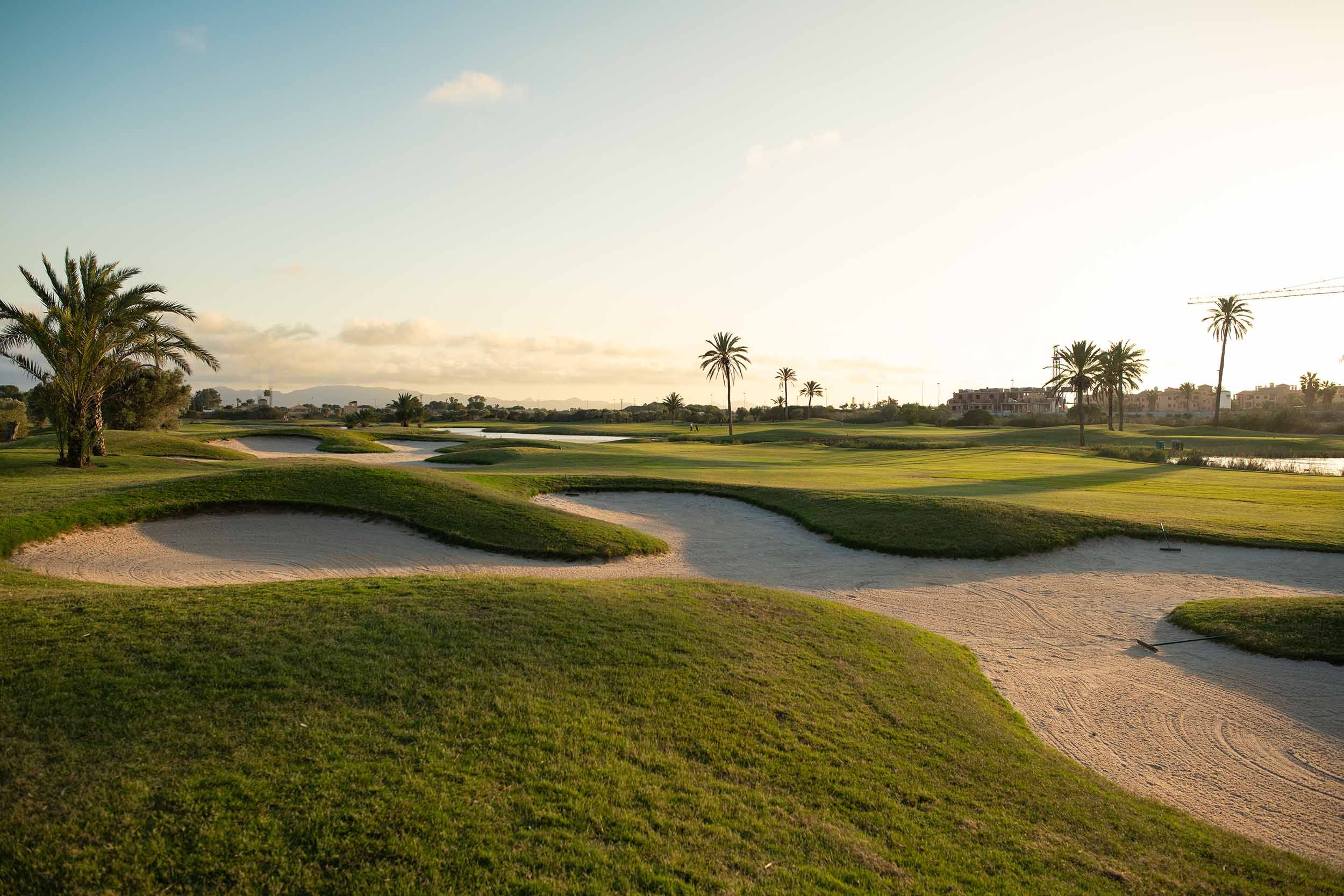 Golf course landscape at La Serena Golf in Murcia, Spain