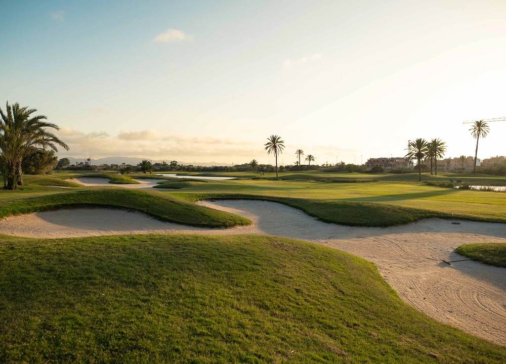 Golf course landscape at La Serena Golf in Murcia, Spain