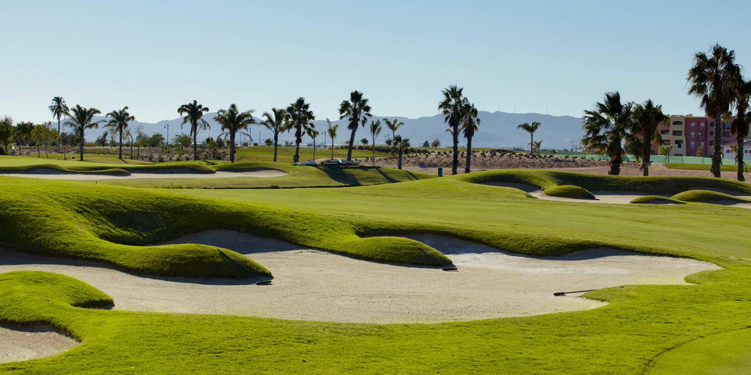 Golf course landscape at Mar Menor Golf in Murcia, Spain
