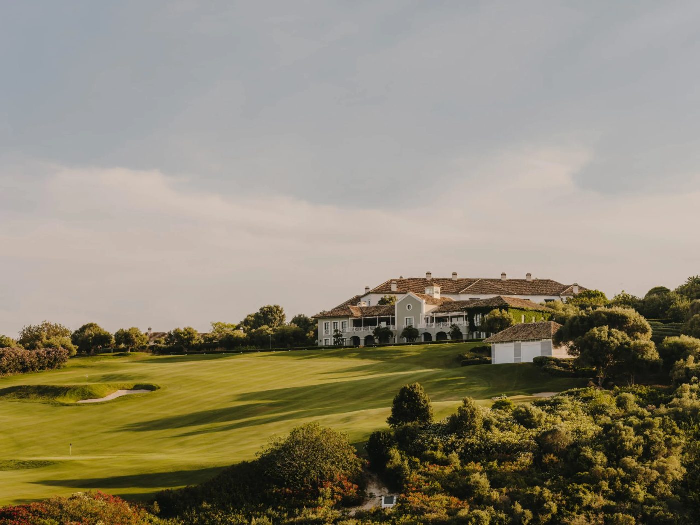 Finca Cortesin golf clubhouse beside the championship course