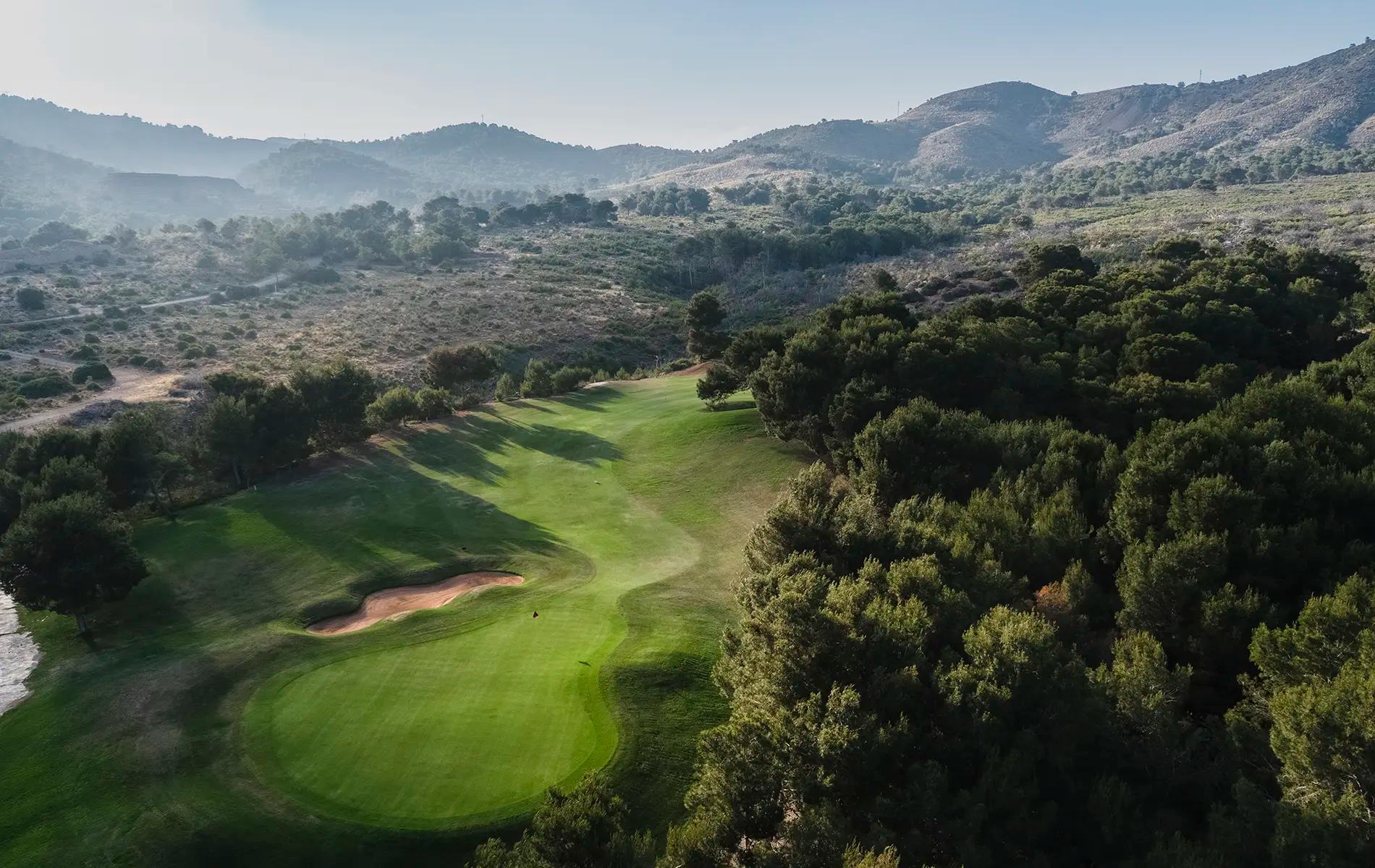 Golf course landscape at La Manga Club West Course in Murcia, Spain