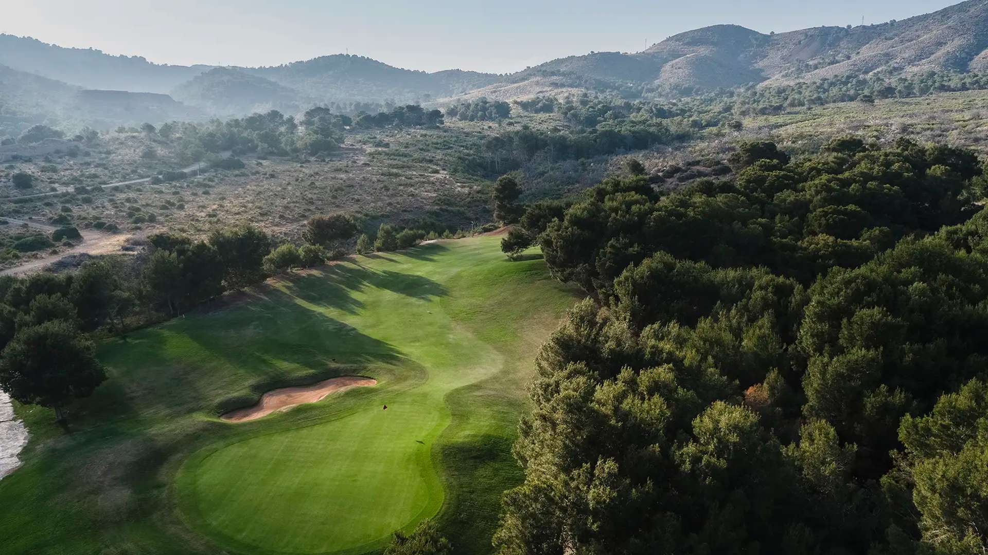 Golf course landscape at La Manga Club West Course in Murcia, Spain