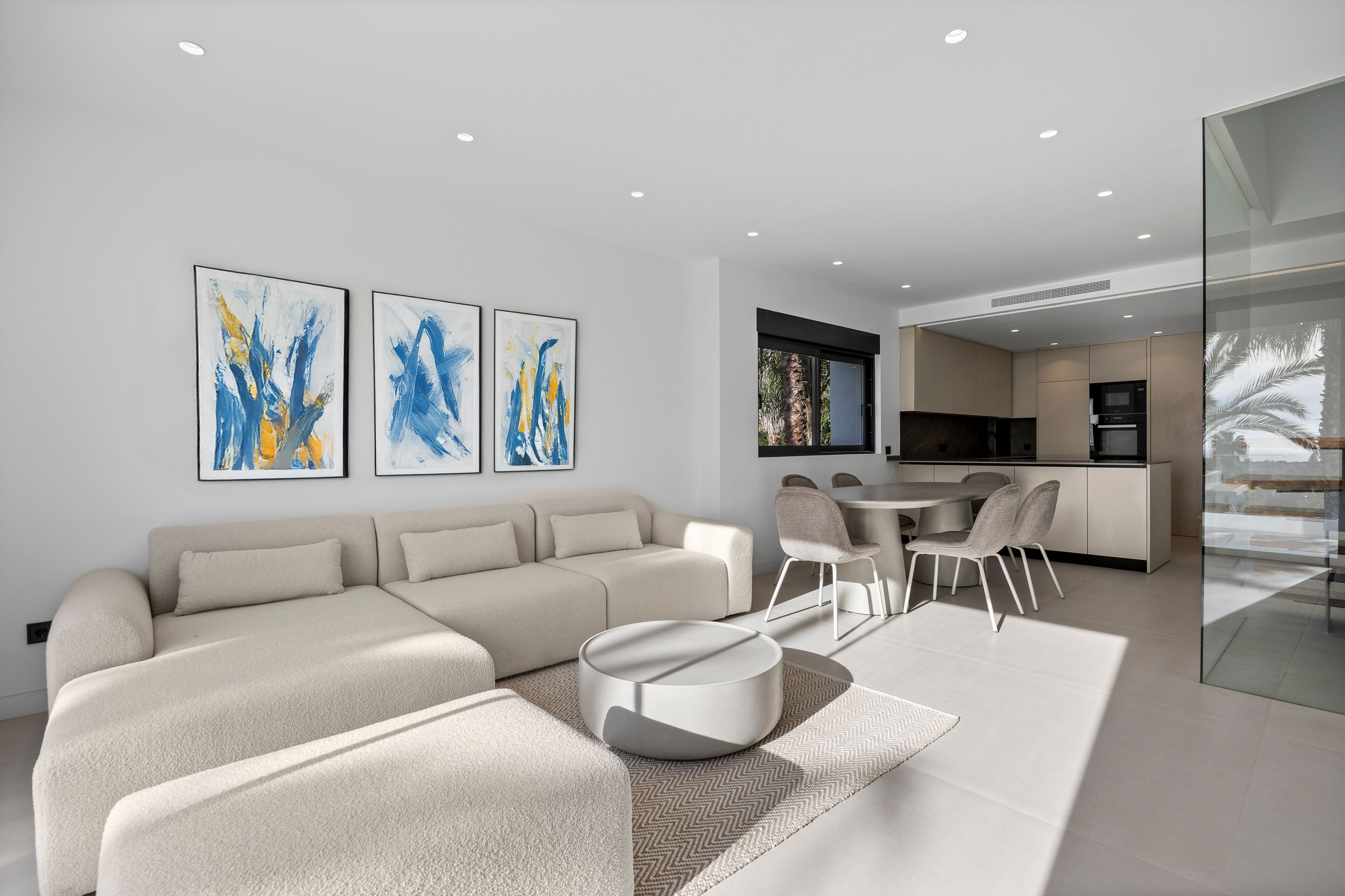 Golden Hills duplex penthouse living and dining area, image 8.