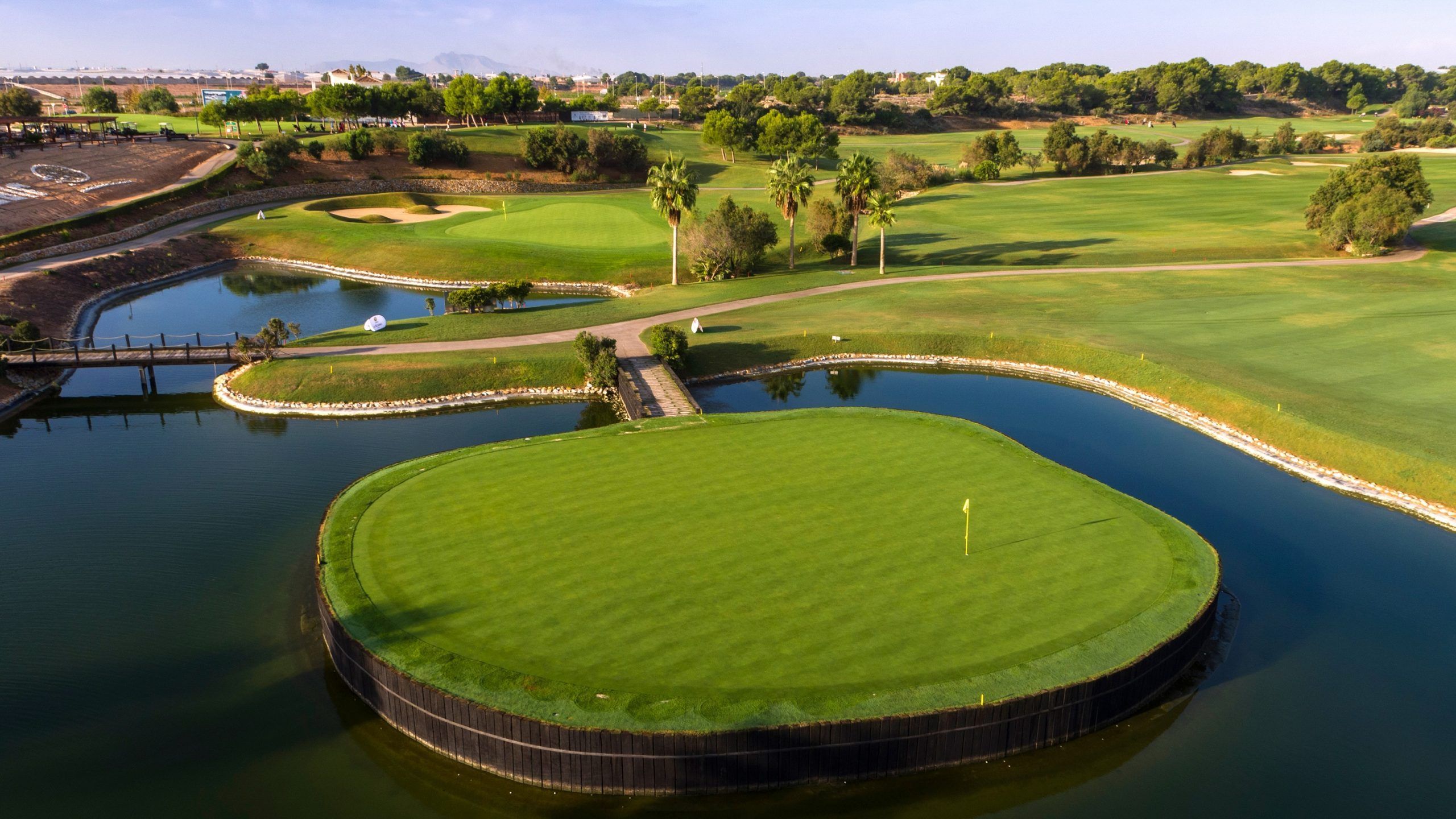 Golf course landscape at Lo Romero Golf in Alicante, Spain