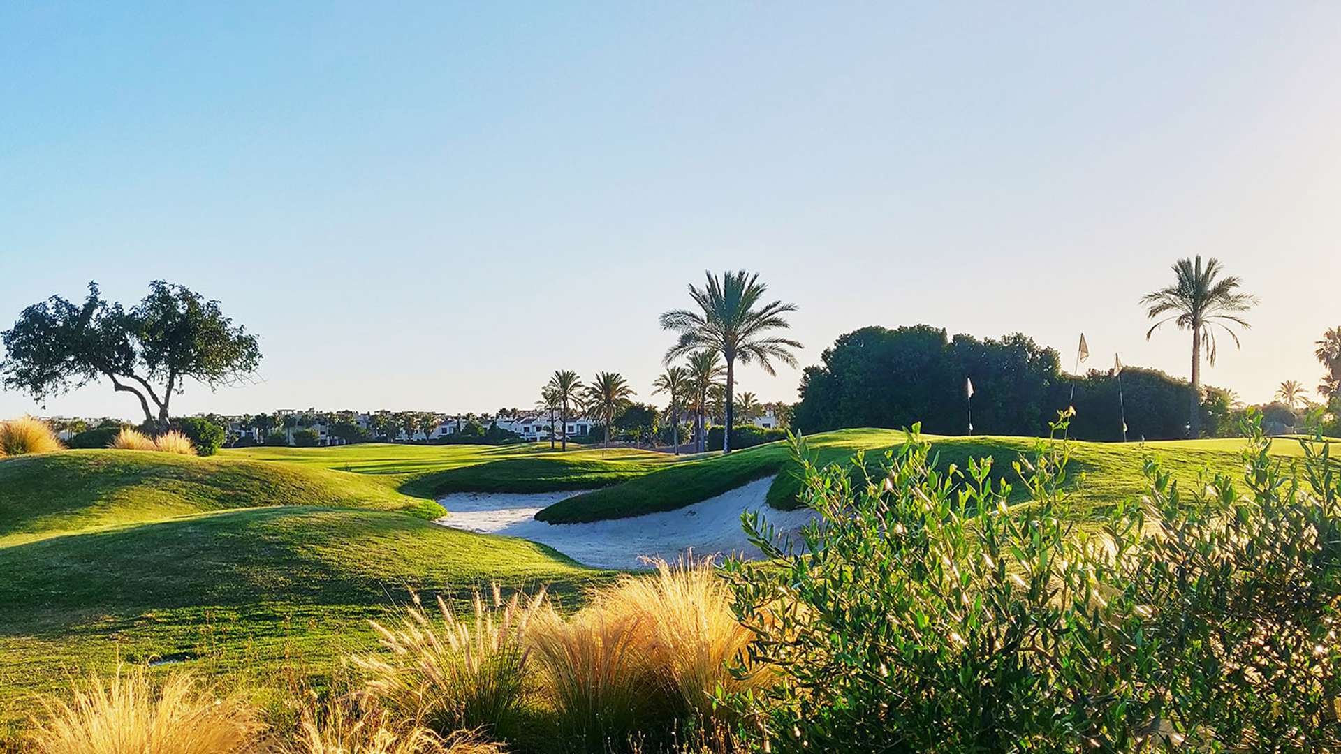 Golf course landscape at Roda Golf in Murcia, Spain