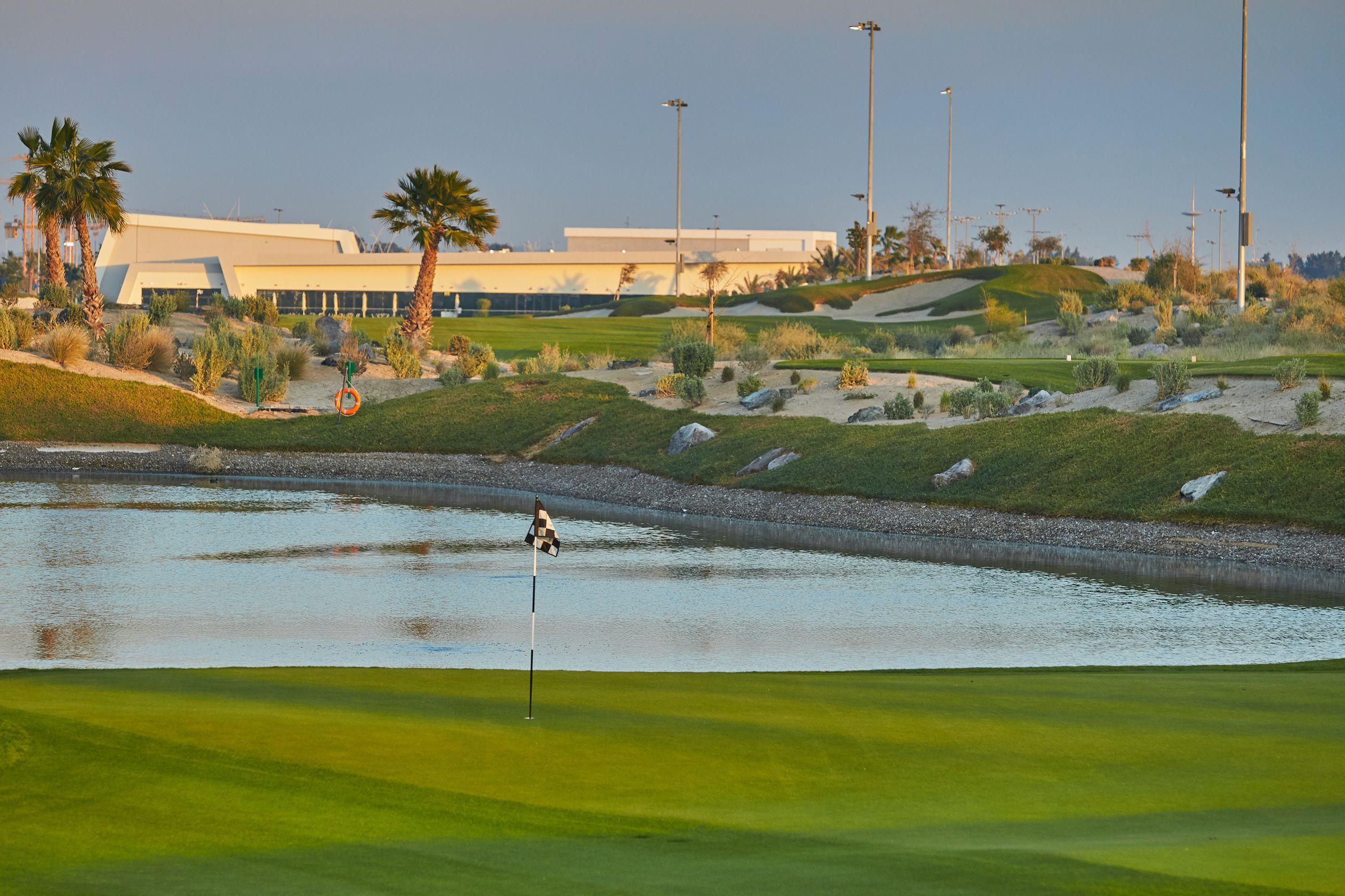 Course landscape at Yas Acres Golf Course