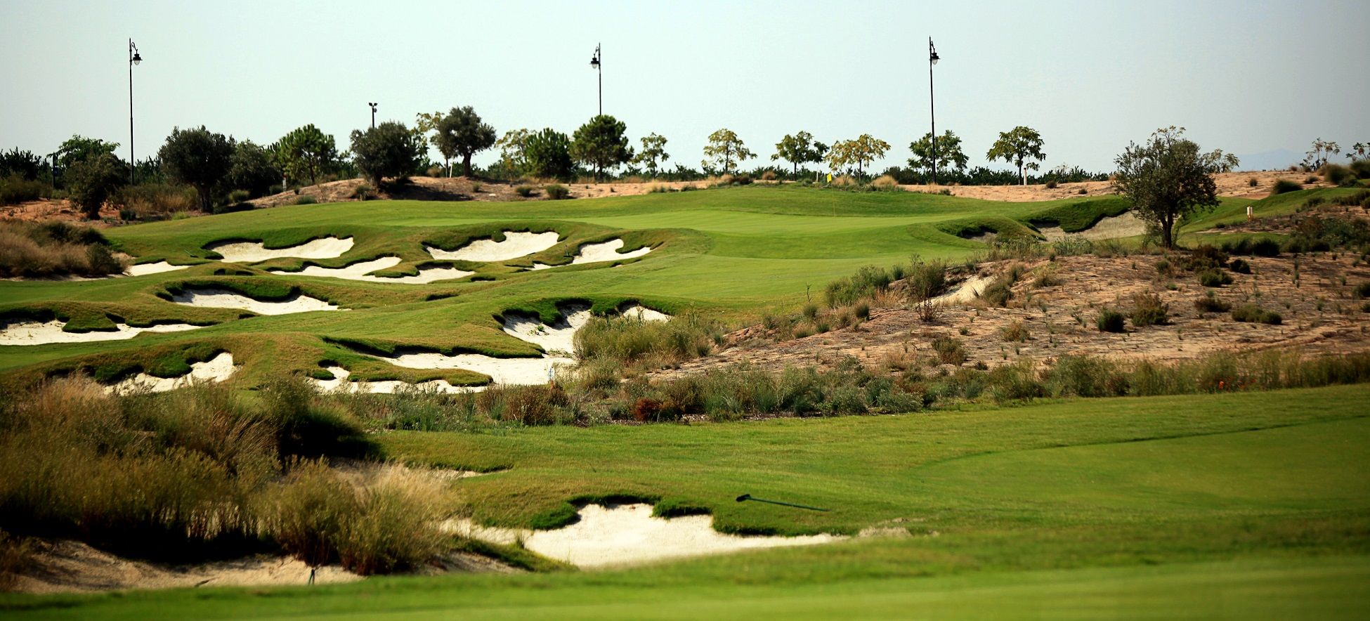 Golf course landscape at Hacienda Riquelme Golf in Murcia, Spain