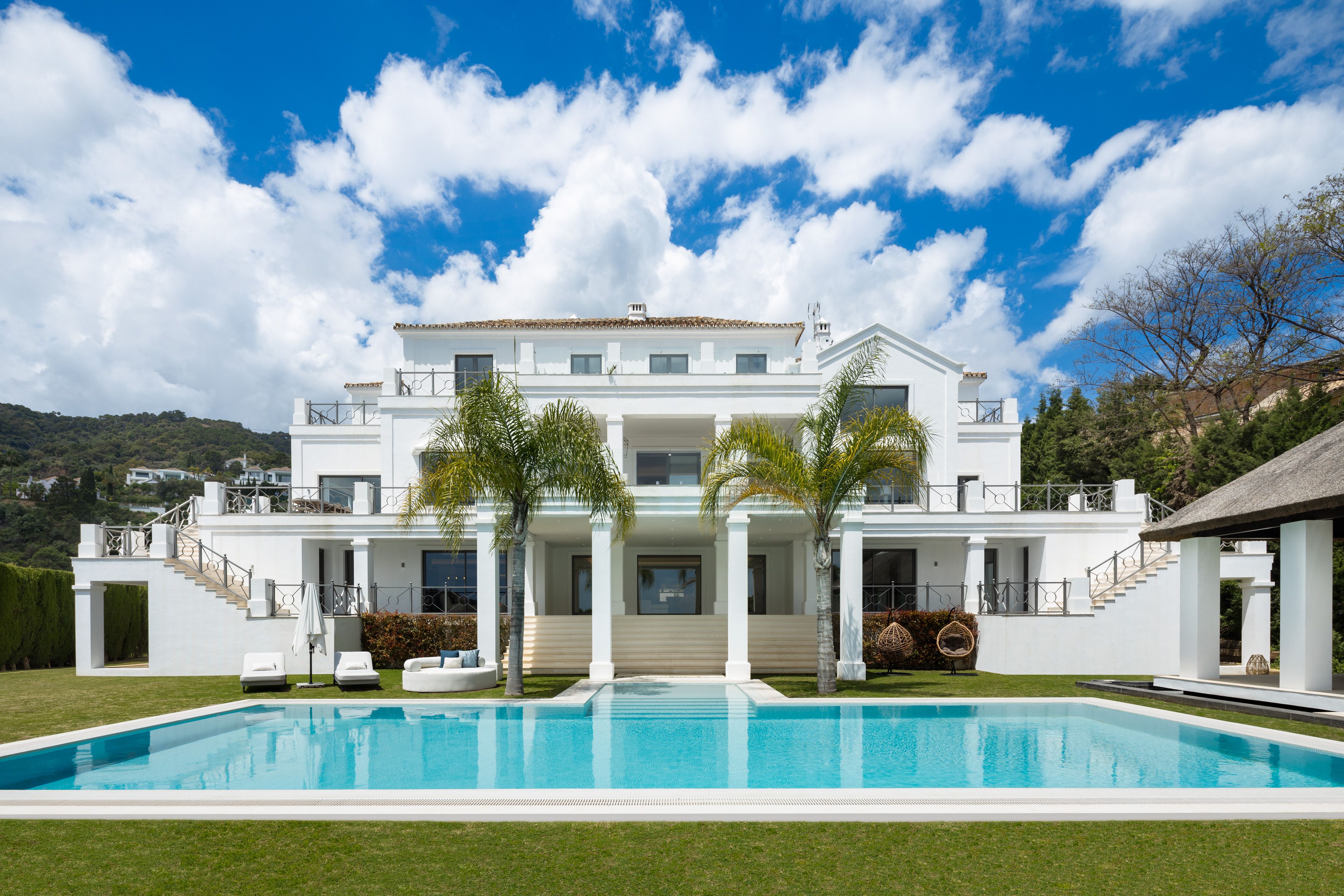 Madroñal 6 viewed across its private pool and landscaped garden