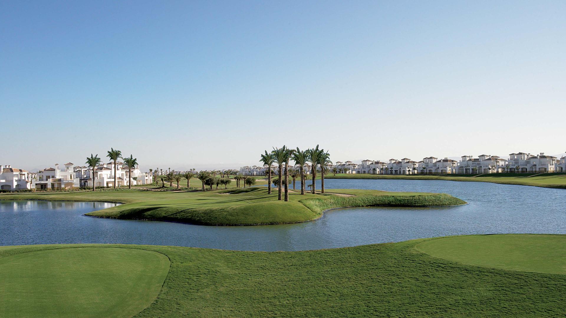 Golf course landscape at La Torre Golf in Murcia, Spain