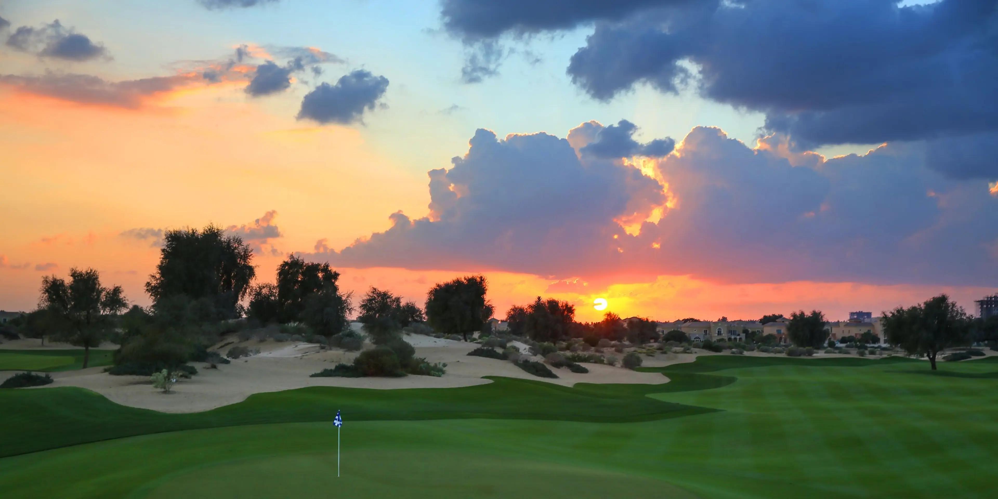 Course landscape at The Els Club Dubai