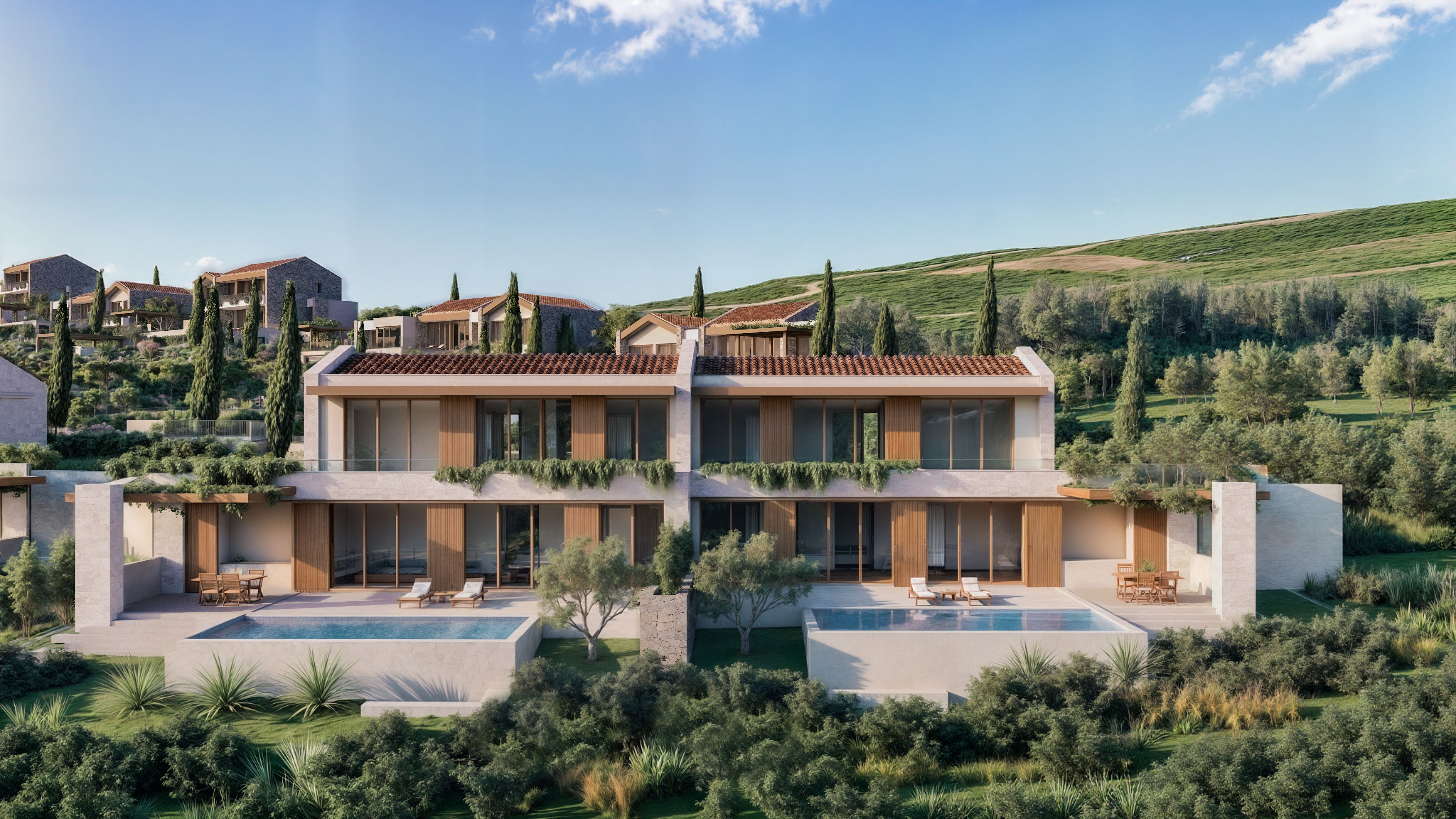 Botanika townhouses set into The Peaks landscape