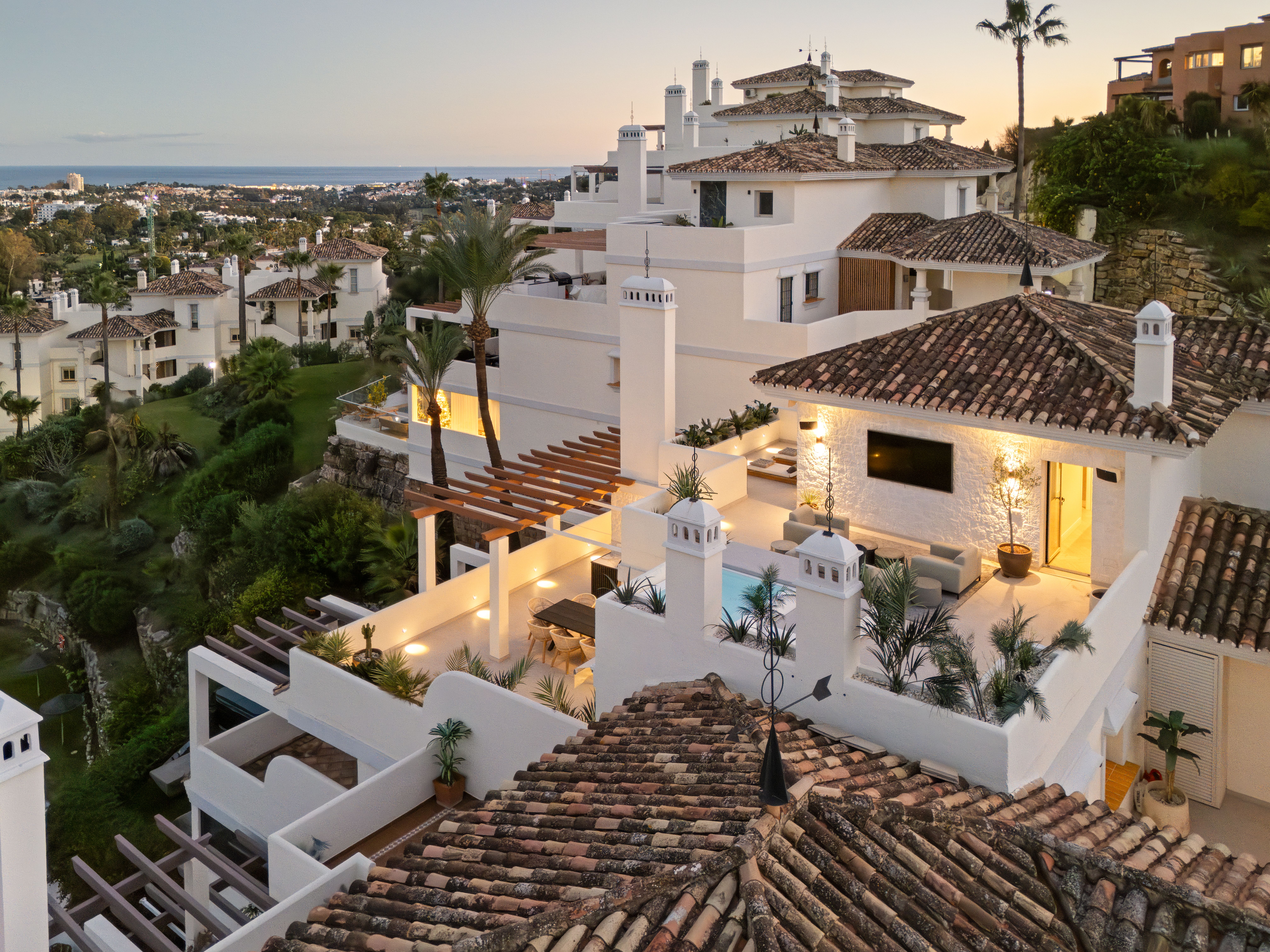 Belvederes 12 elevated exterior/terrace hero candidate in Nueva Andalucia, Marbella; draft review only, media rights and final crop approval pending.