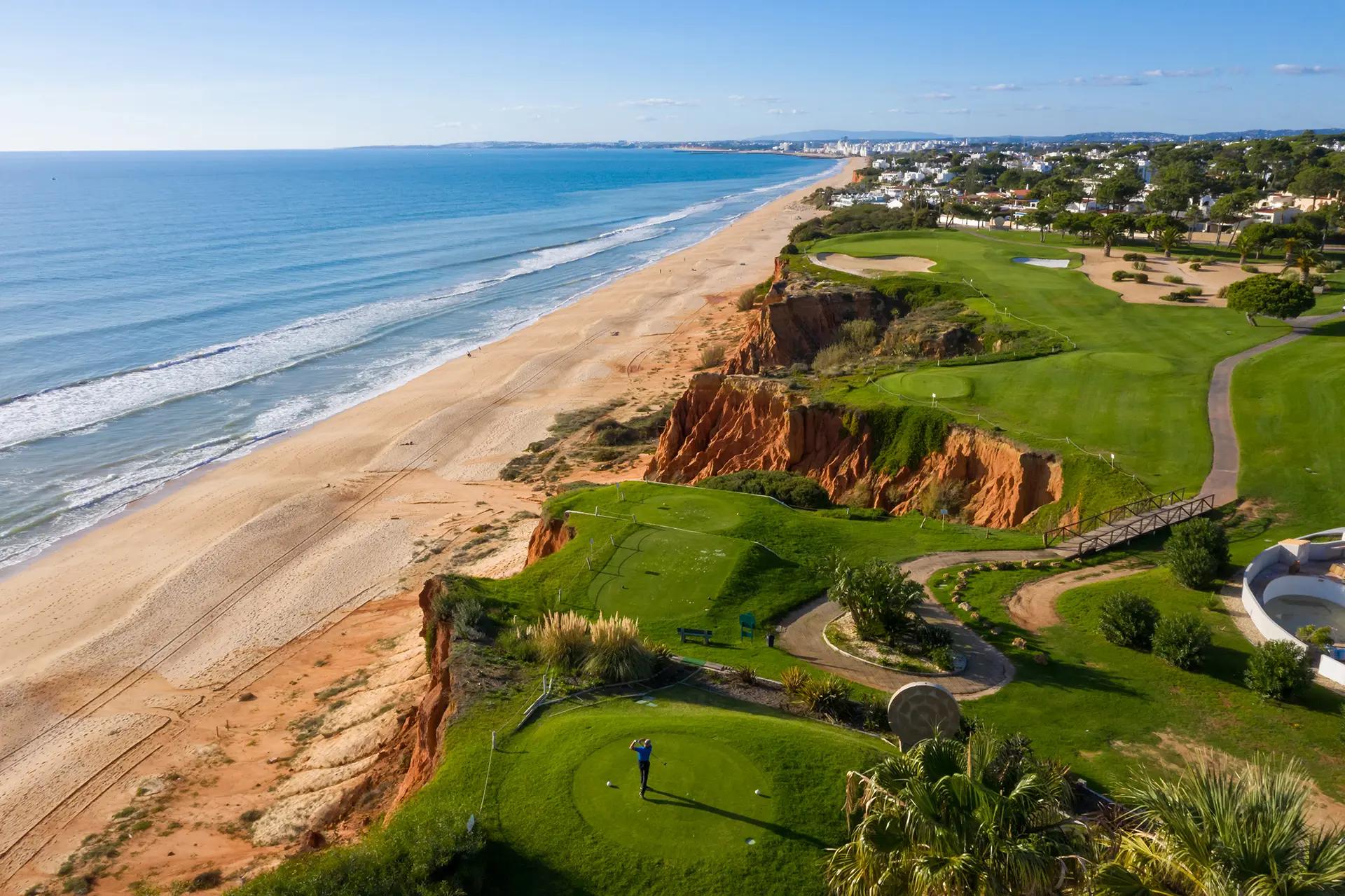 Royal Golf Course clifftop hole above the Atlantic at Vale do Lobo