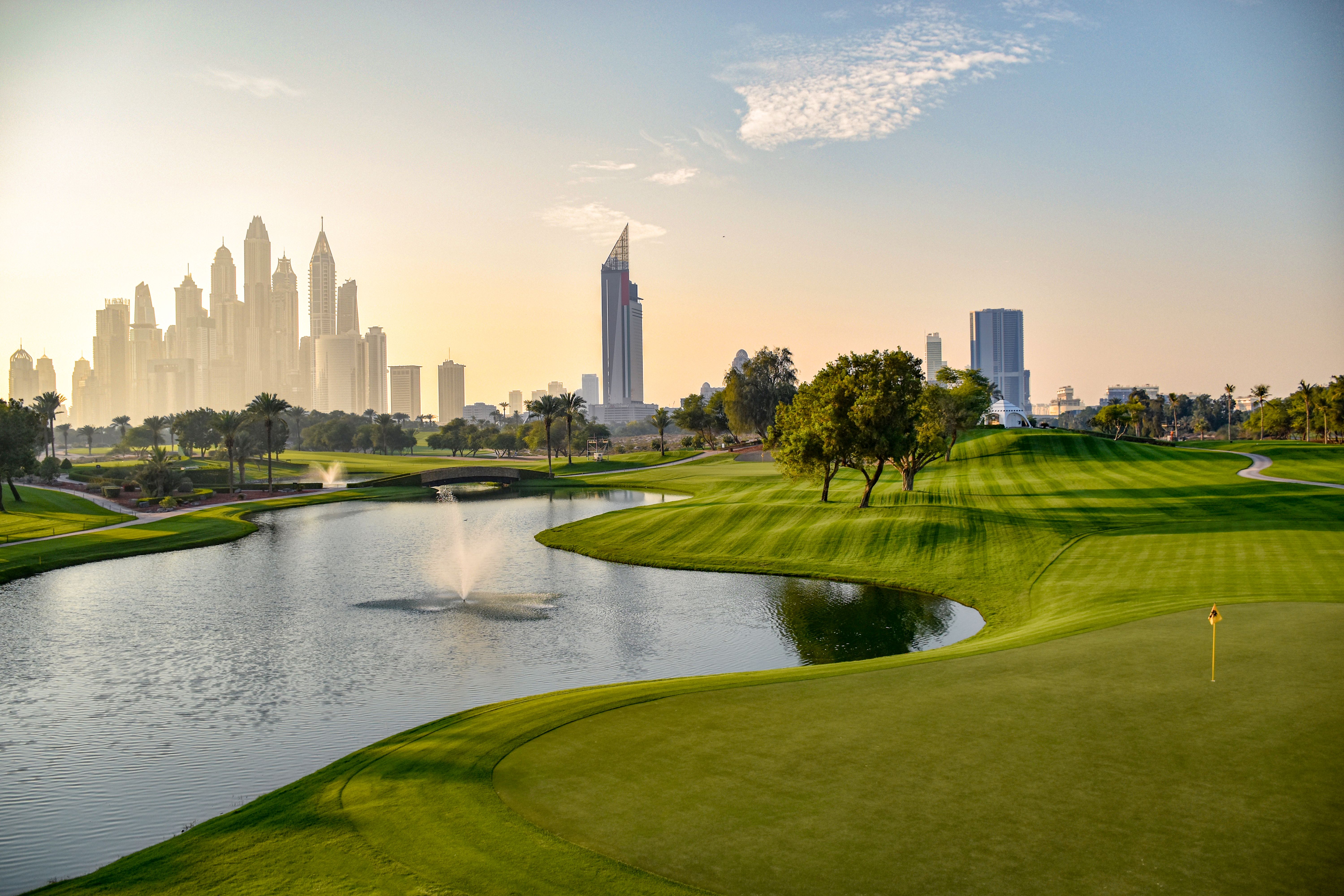 Course landscape at The Majlis Course at Emirates Golf Club