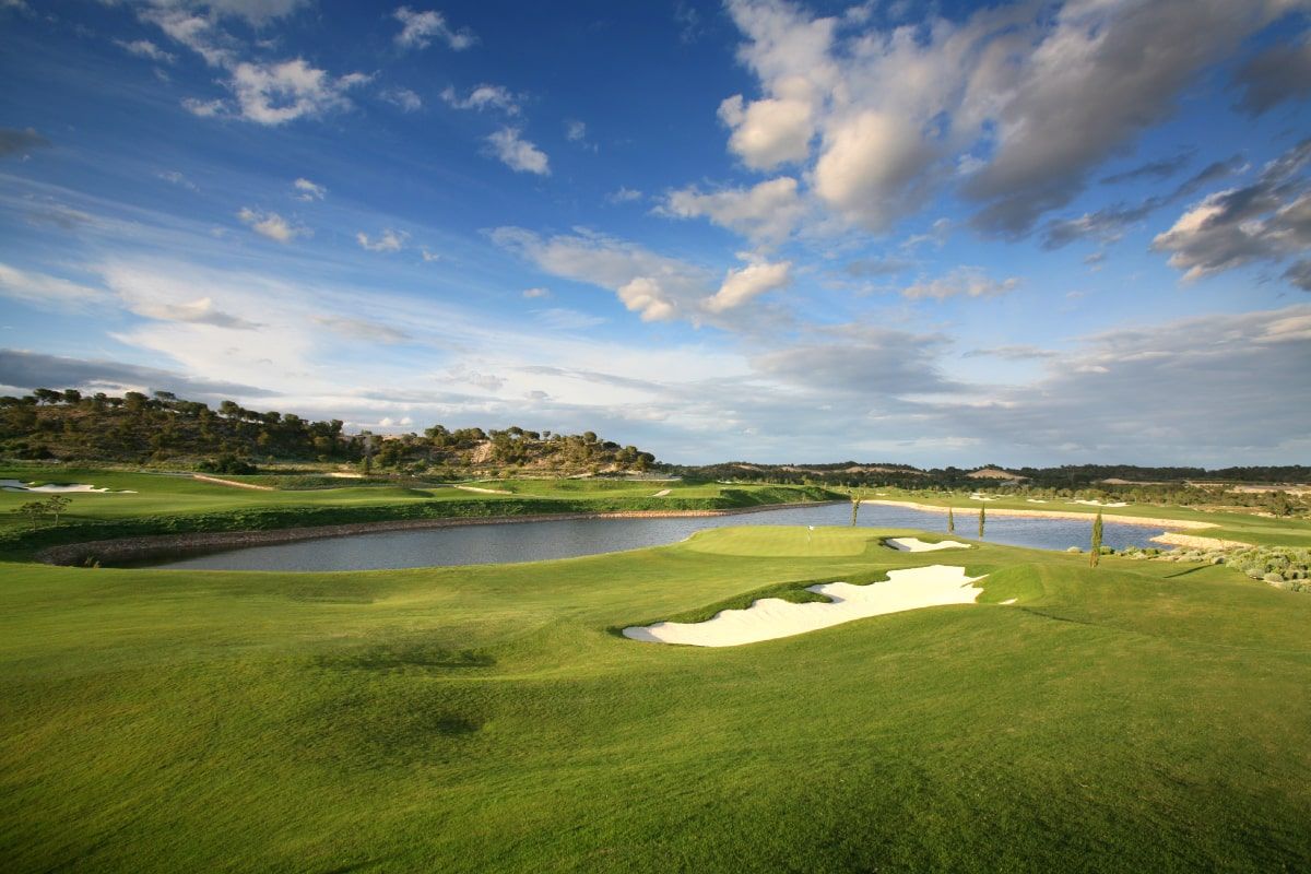 Golf course landscape at Las Colinas Golf & Country Club in Alicante, Spain