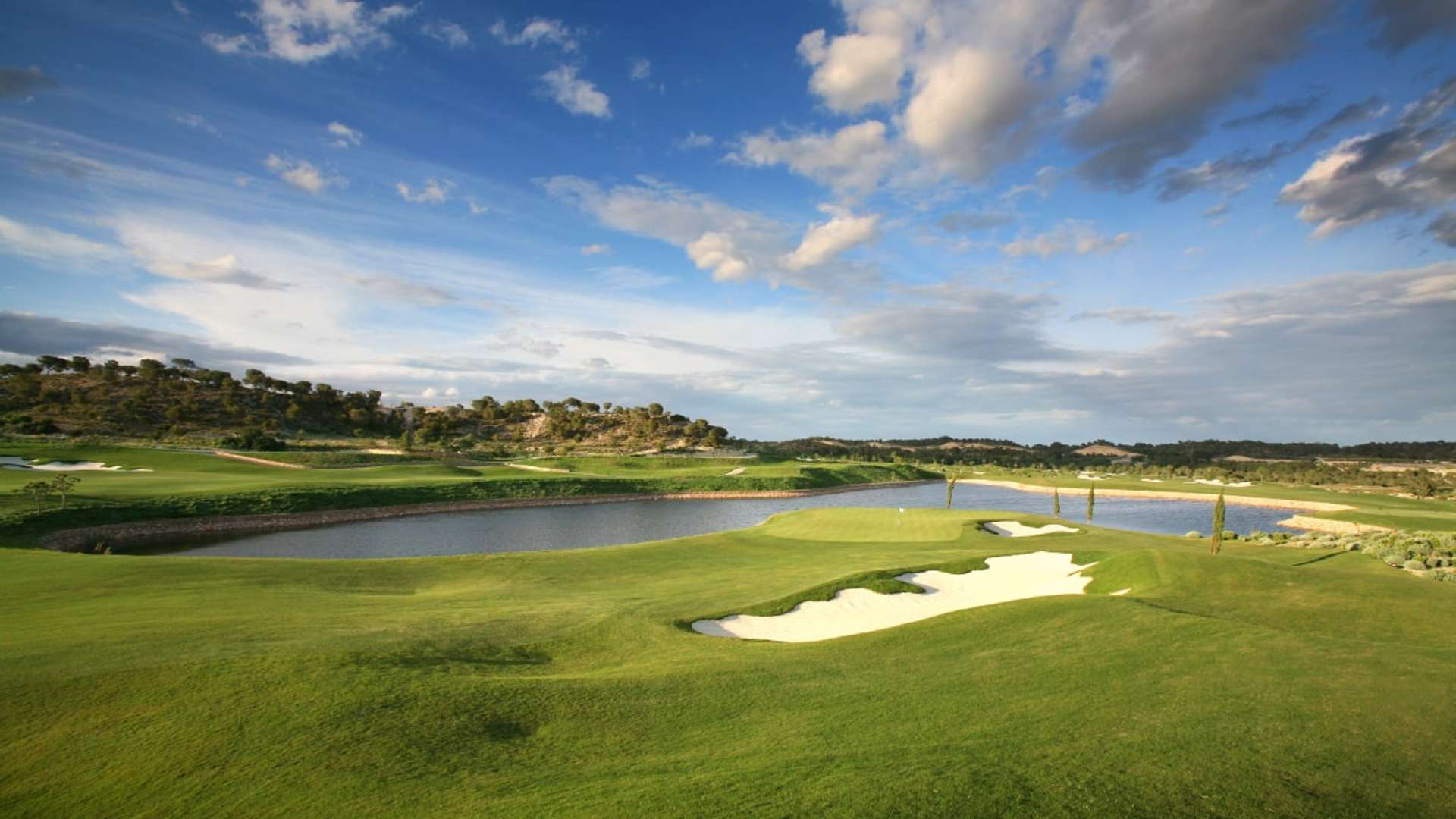Golf course landscape at Las Colinas Golf & Country Club in Alicante, Spain