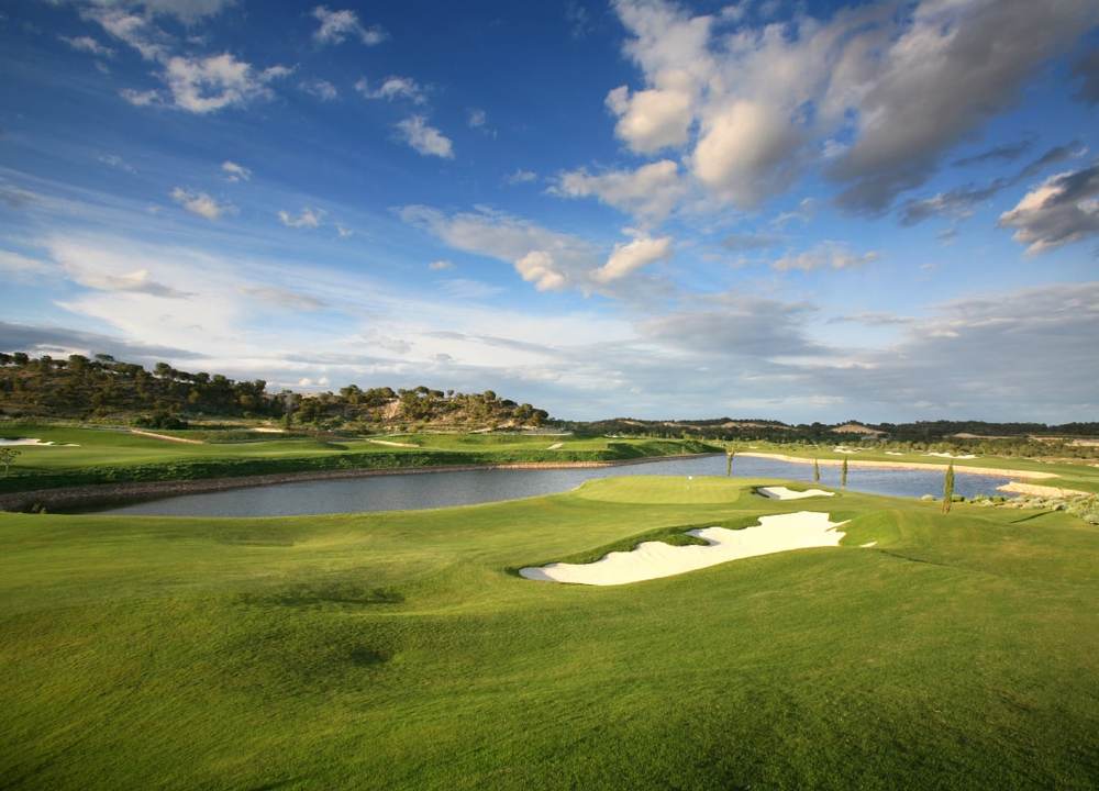 Golf course landscape at Las Colinas Golf & Country Club in Alicante, Spain
