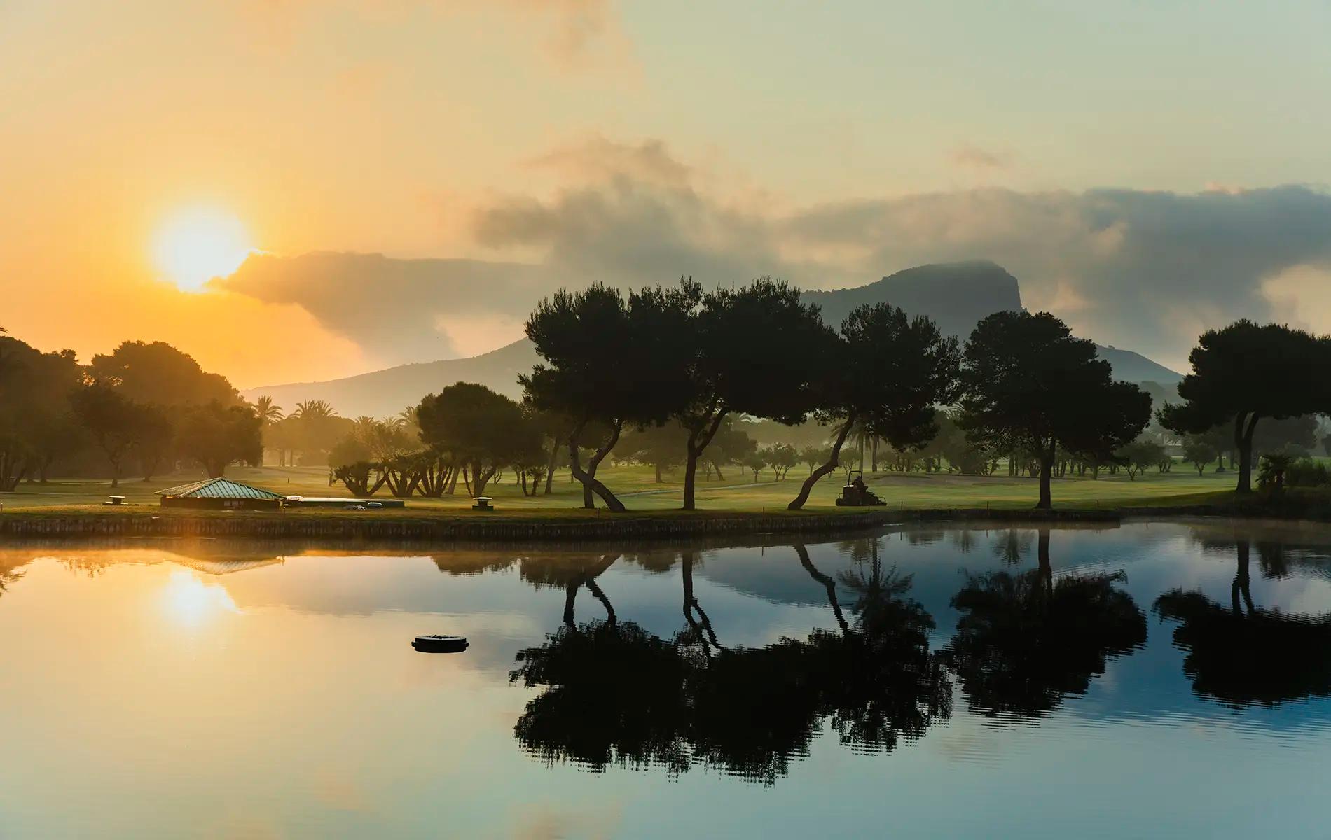Golf course landscape at La Manga Club South Course in Murcia, Spain
