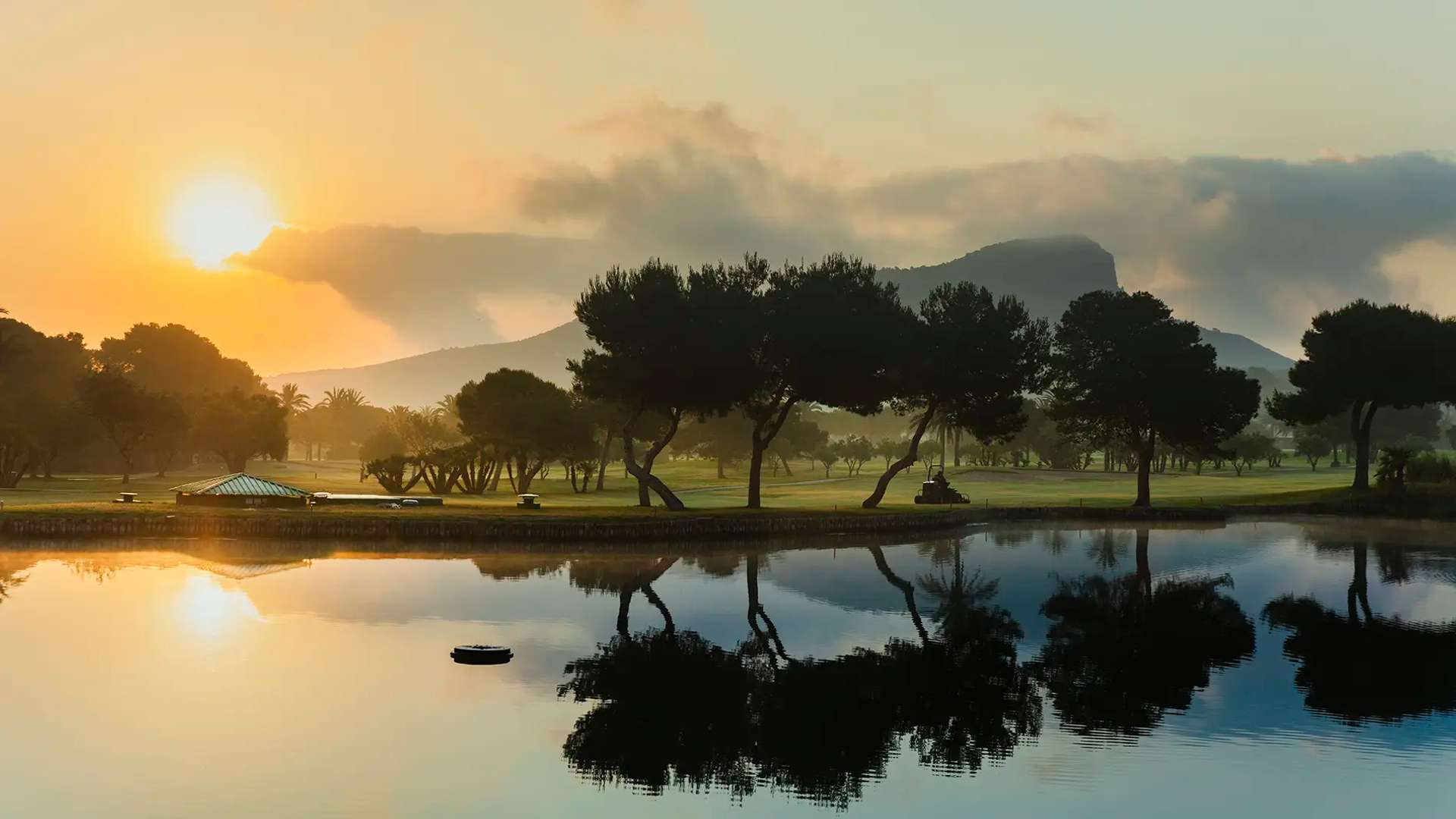 Golf course landscape at La Manga Club South Course in Murcia, Spain