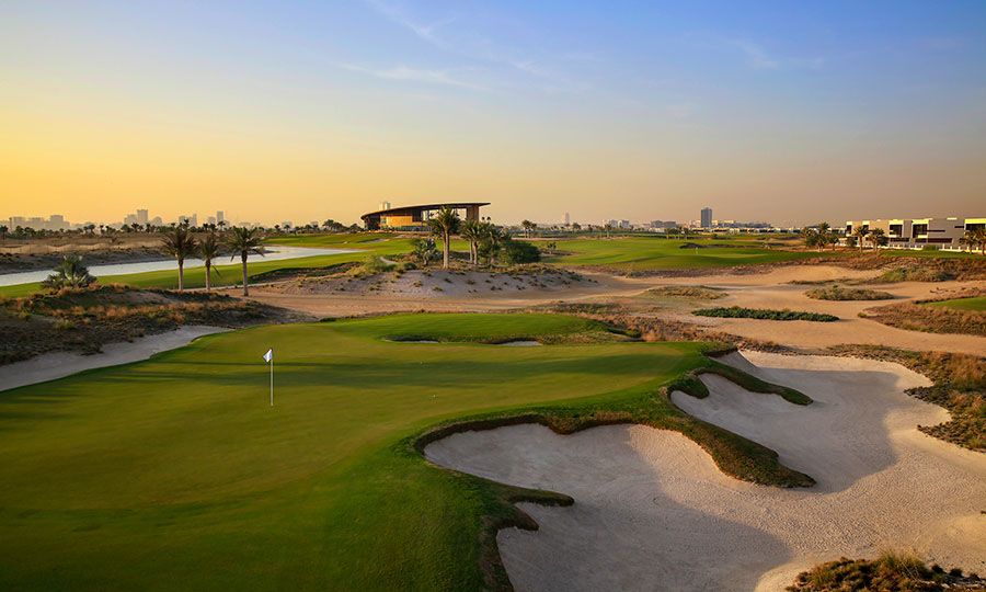 Course landscape at Trump International Golf Club Dubai