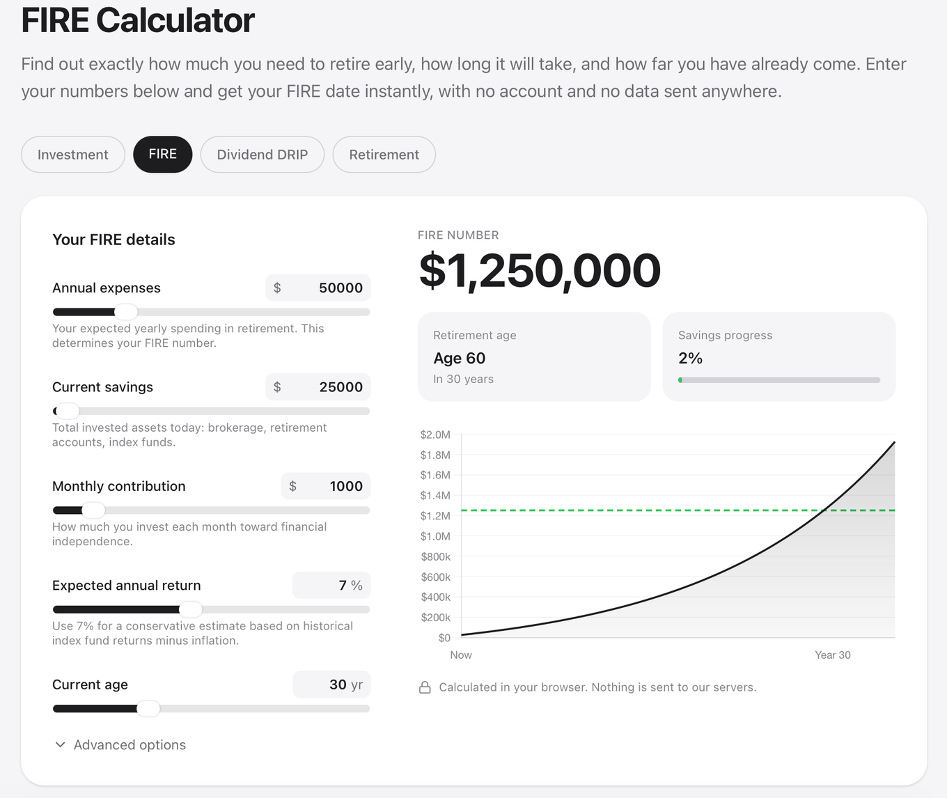 DecentWealth FIRE Calculator