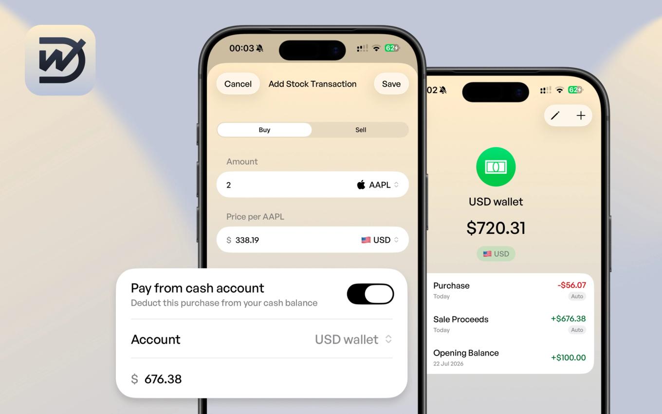 DecentWealth Cash Accounts: track your savings in any of 44 currencies