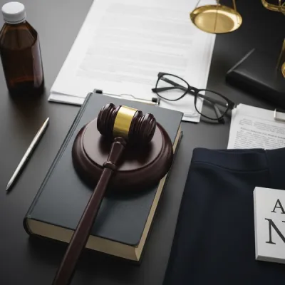 An overhead view of a wooden gavel resting on a thick law book next to a pair of glasses on a dark office desk, symbolizing the legal deadlines for malpractice claims.